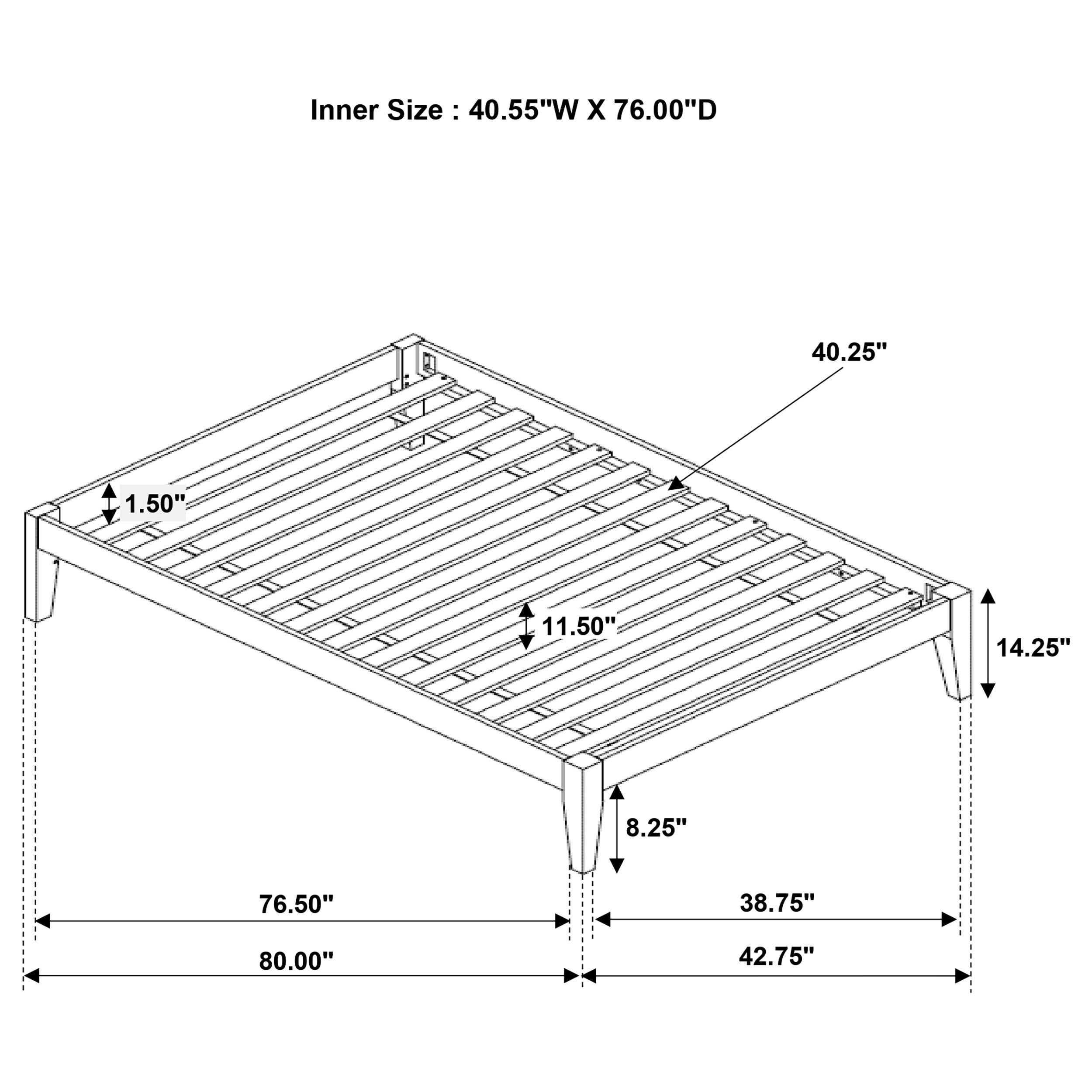 Hounslow California King Universal Platform Bed Black