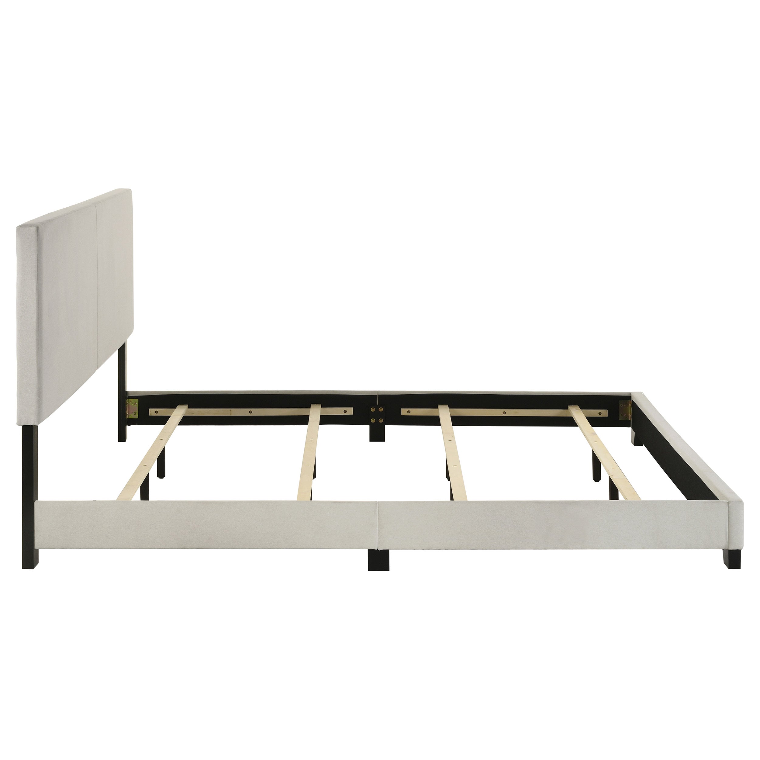 Dorian Fabric Upholstered Panel Bed Cream