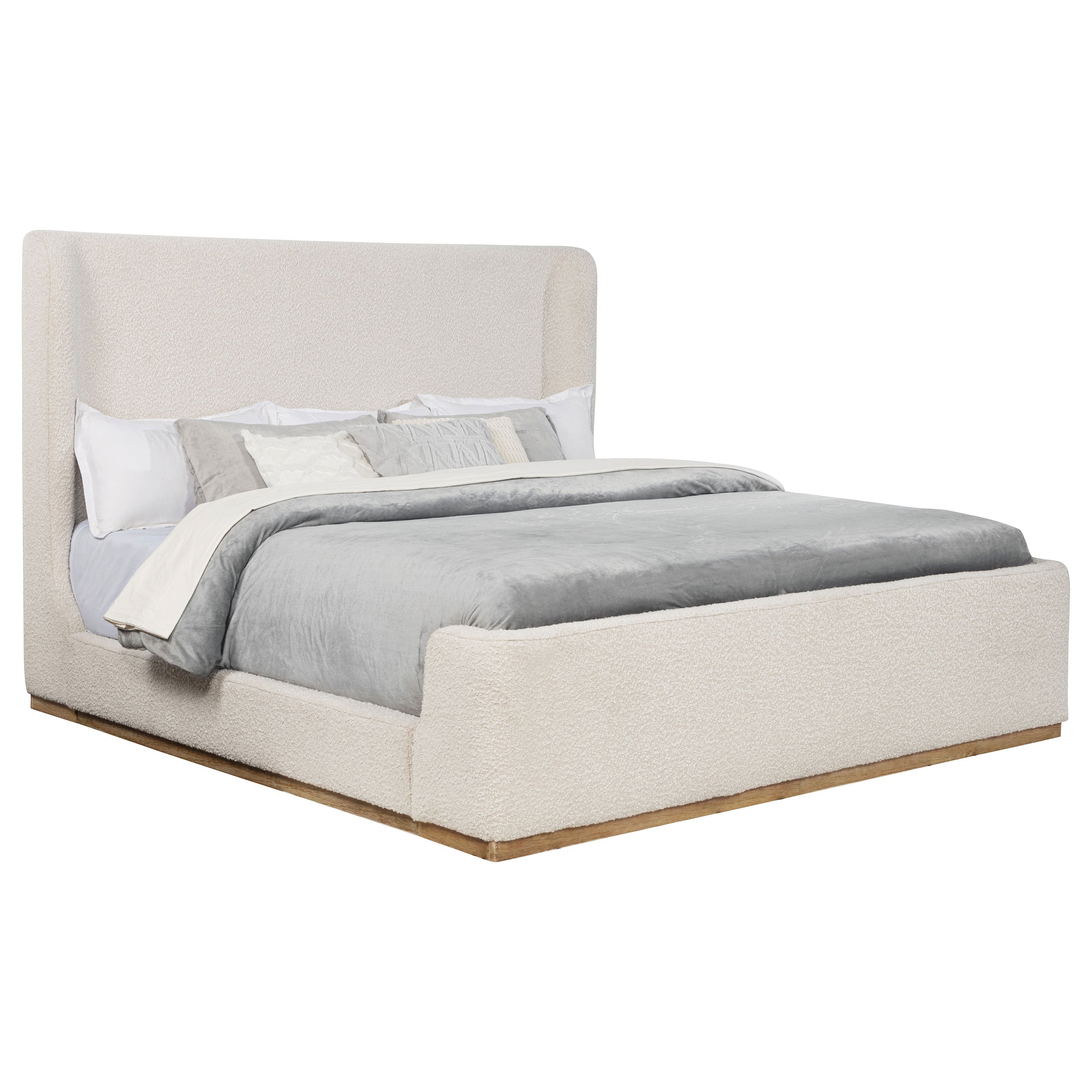 Nala Upholstered Sleigh Bed Cream