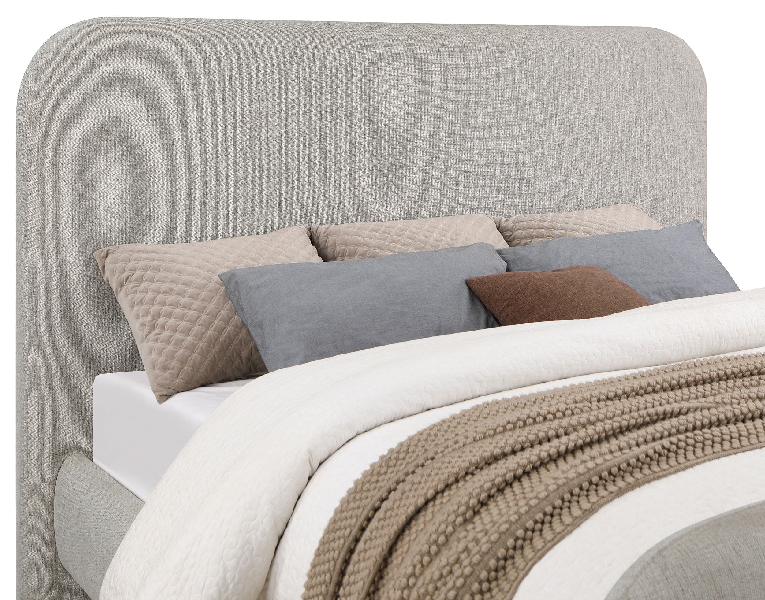 Wren Upholstered Panel Bed Grey