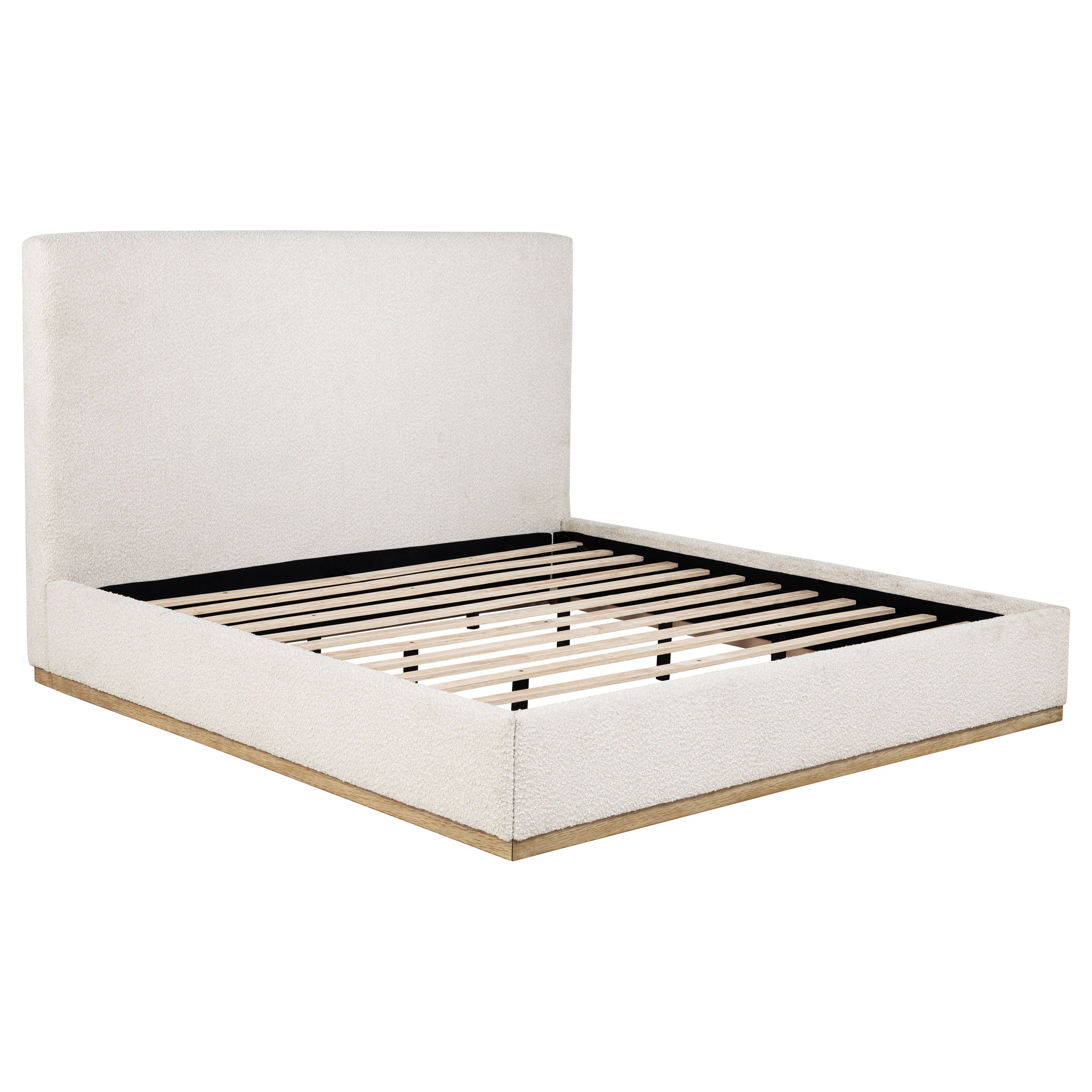 Knox Upholstered Platform Bed Cream