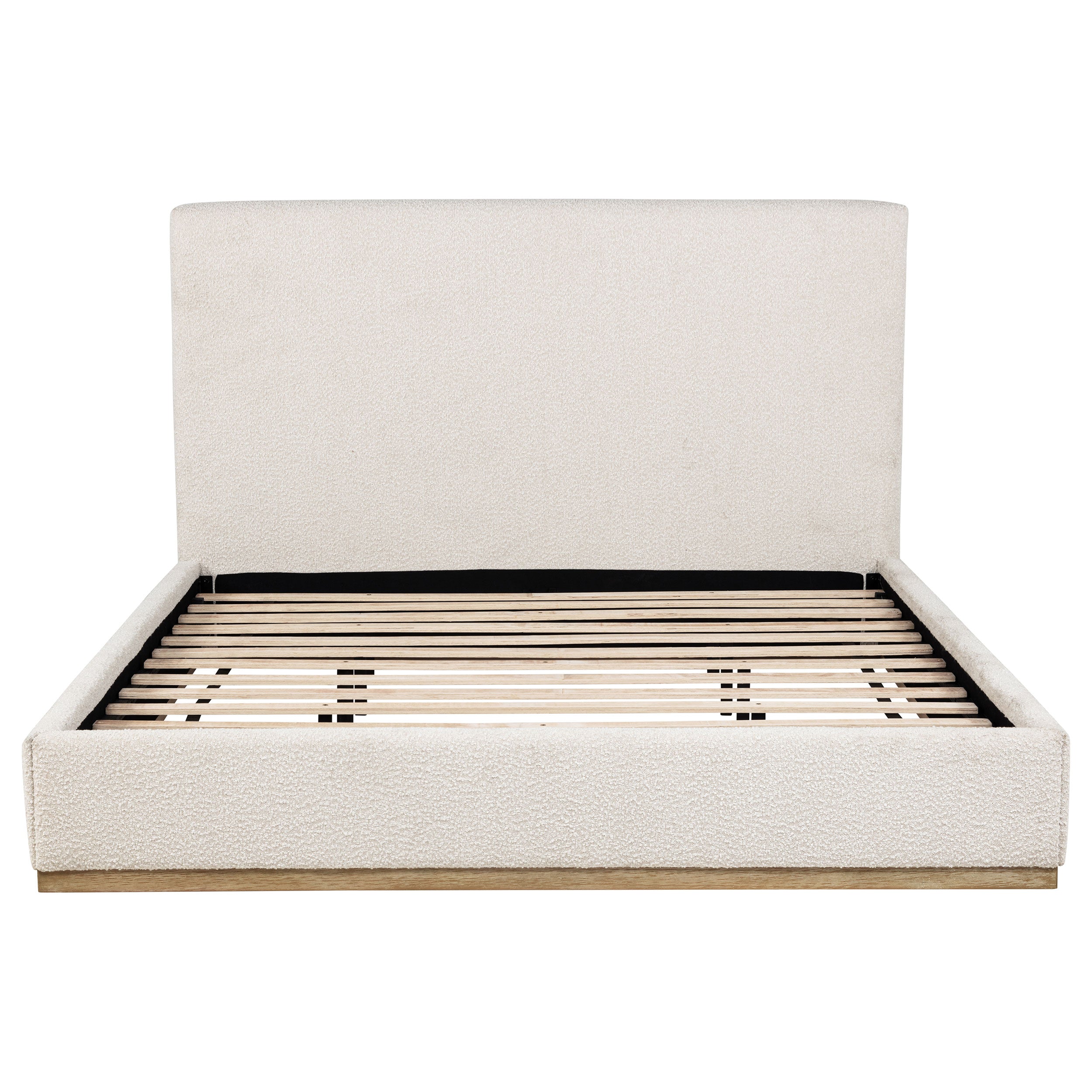 Knox Upholstered Platform Bed Cream