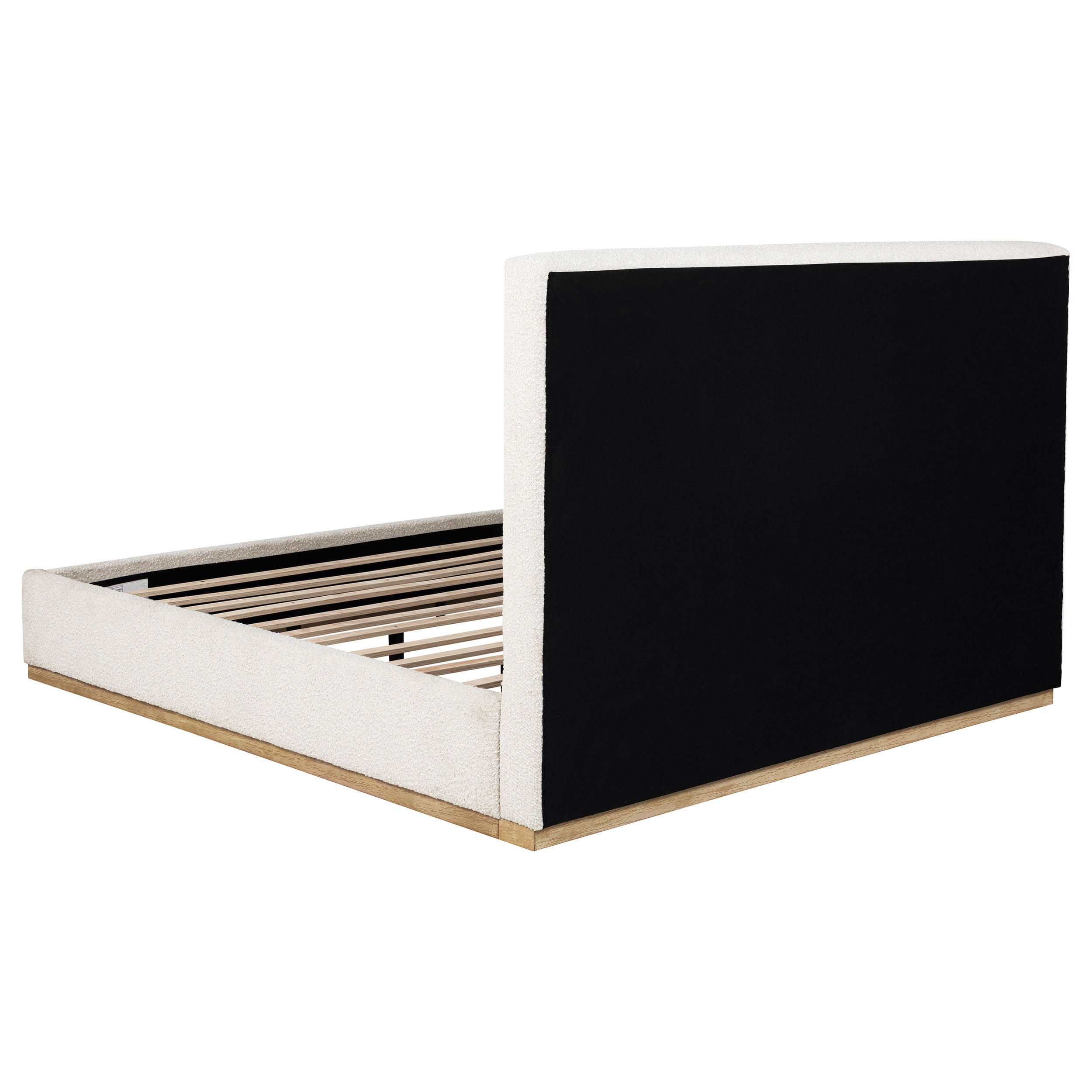 Knox Upholstered Platform Bed Cream