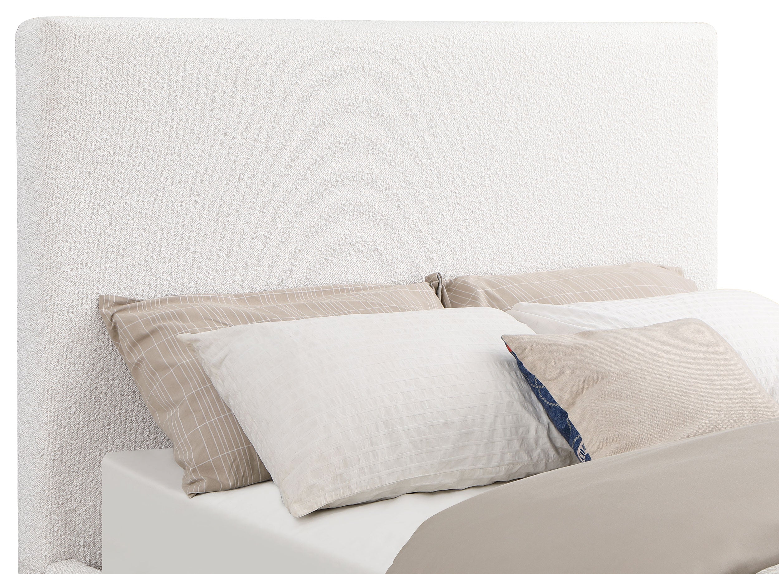 Knox Upholstered Panel Bed Cream