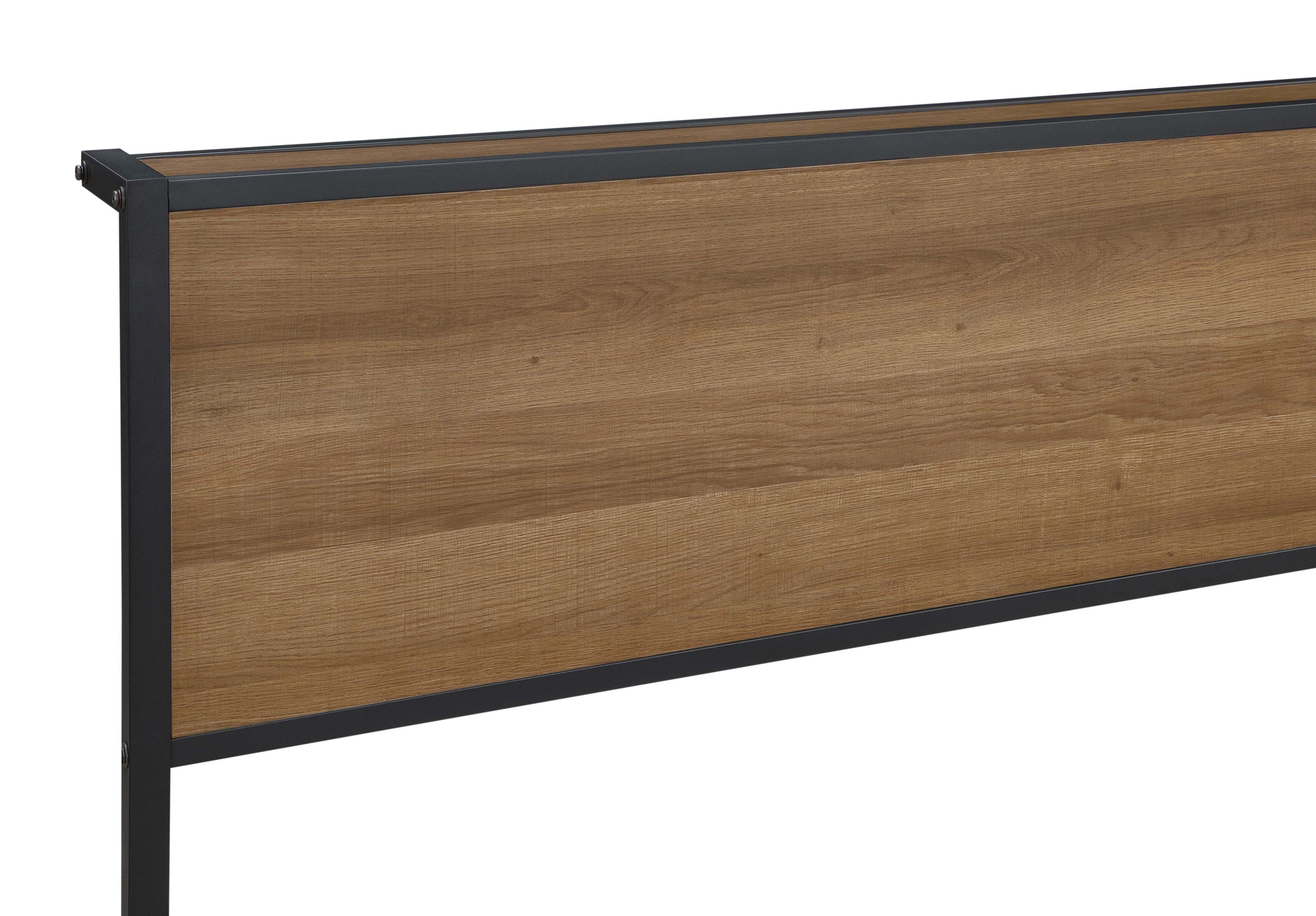 Ricky Metal Panel Bed Light Oak
