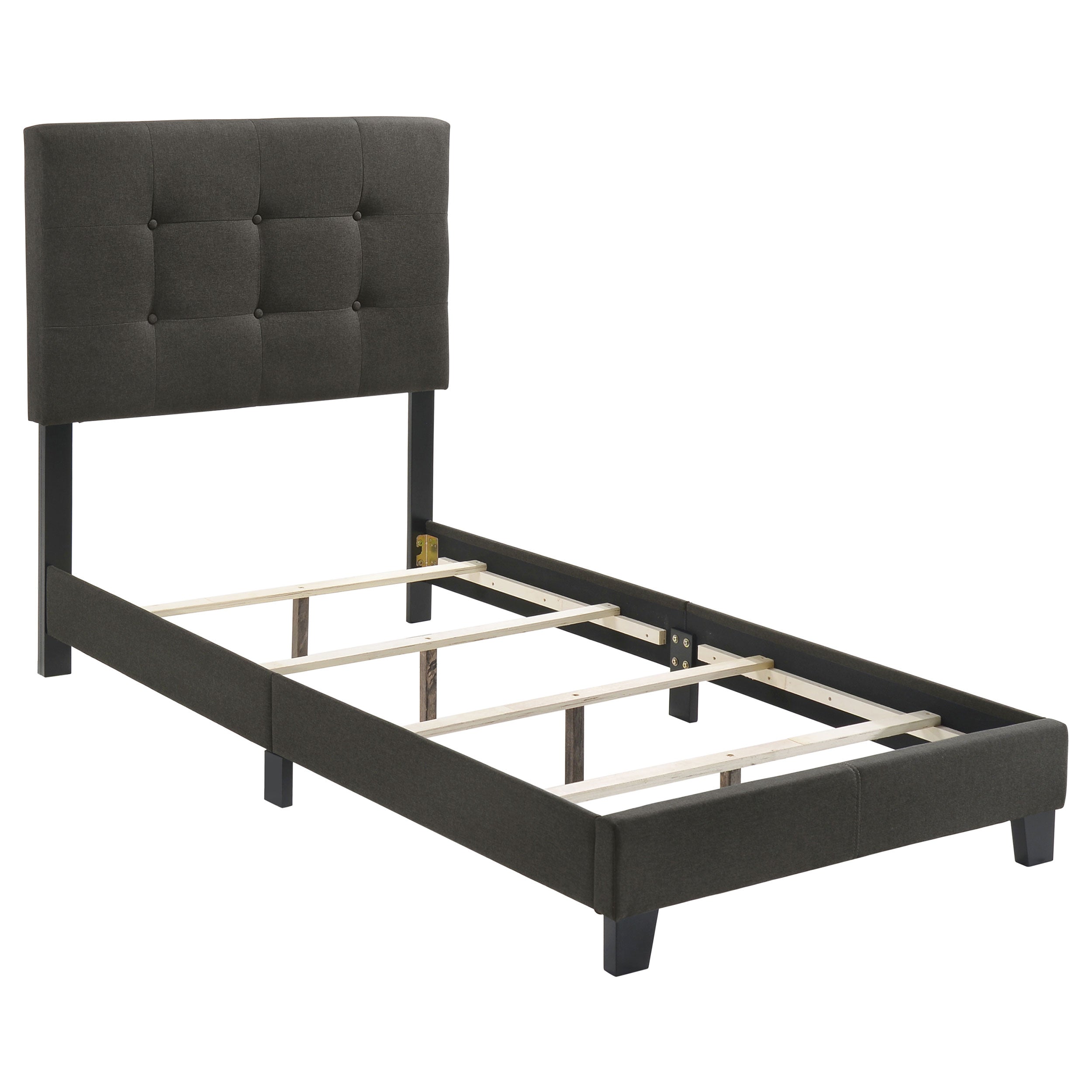 Mapes Upholstered Panel Bed Charcoal