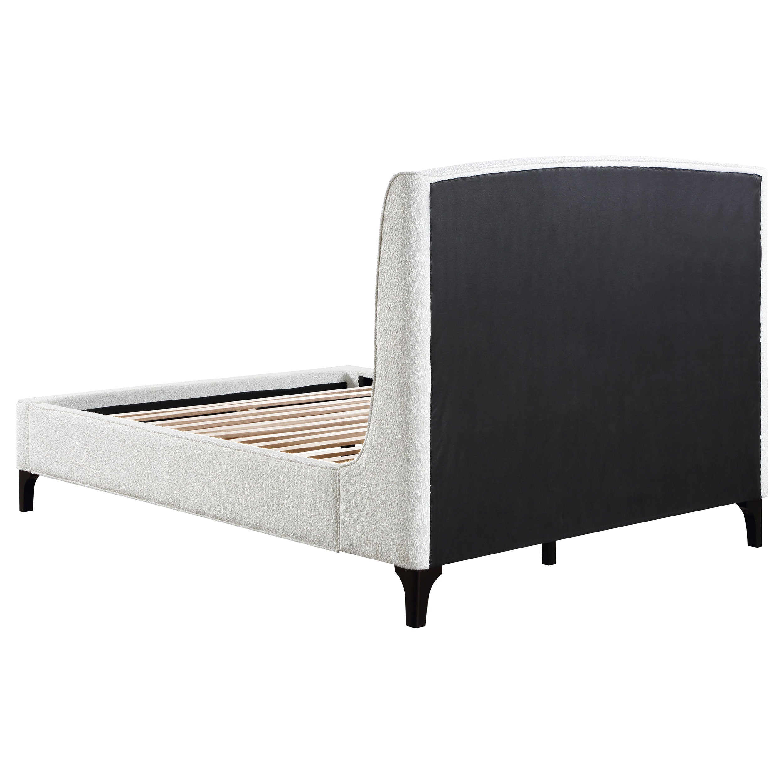 Mosby Upholstered Wingback Bed Grey