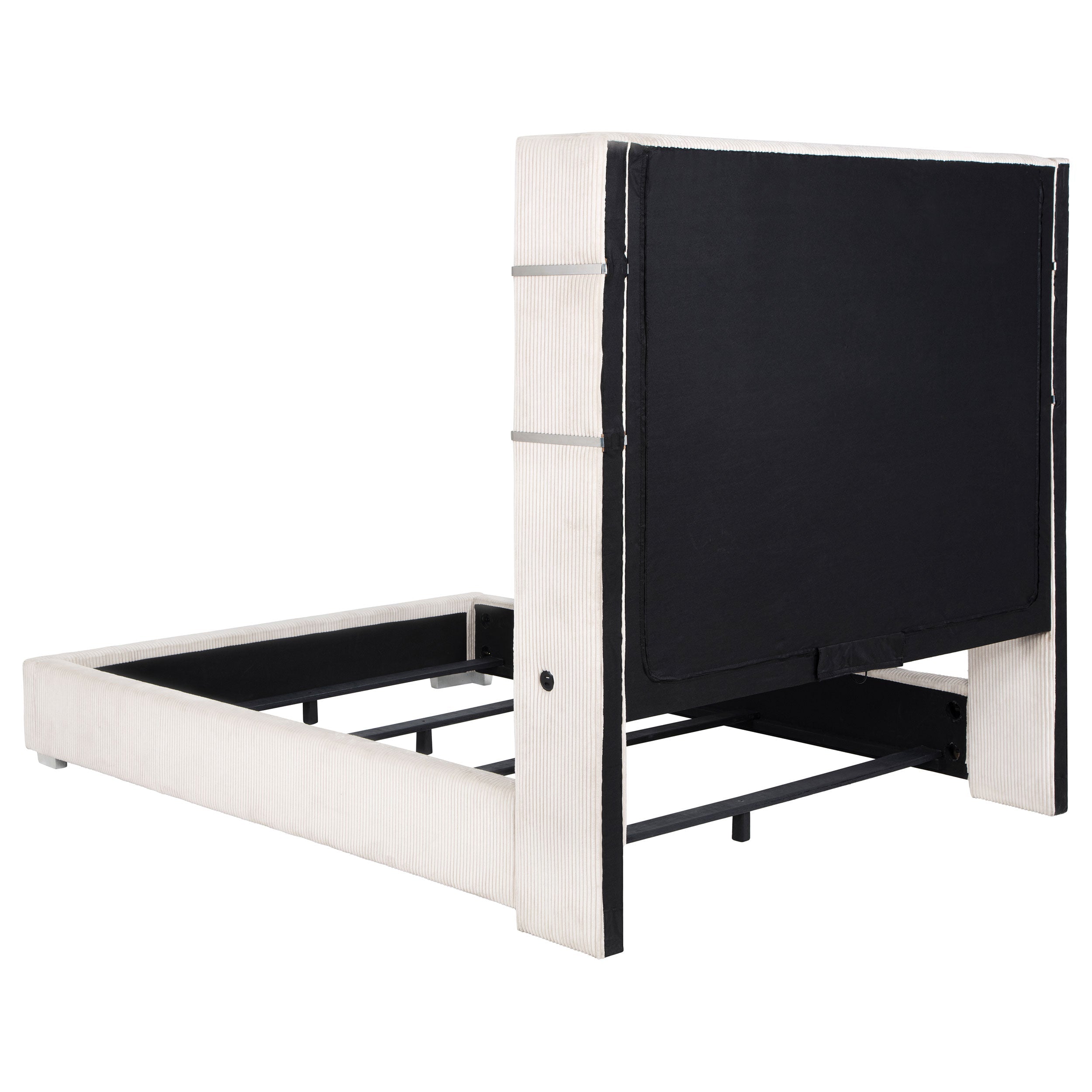 Tisdall Upholstered Cal King Flame Visualizer Bed Black