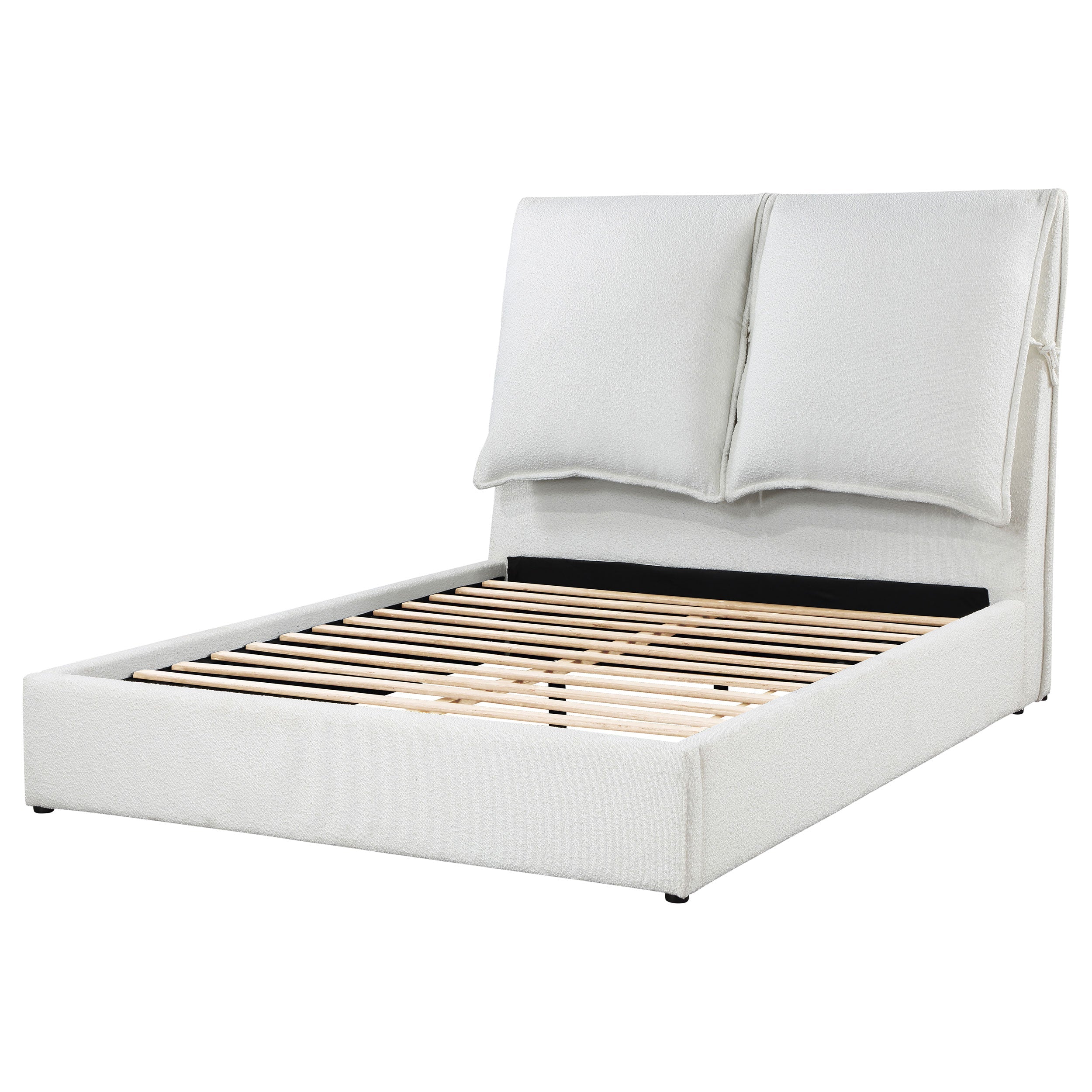 Gwendoline Upholstered Panel Bed White