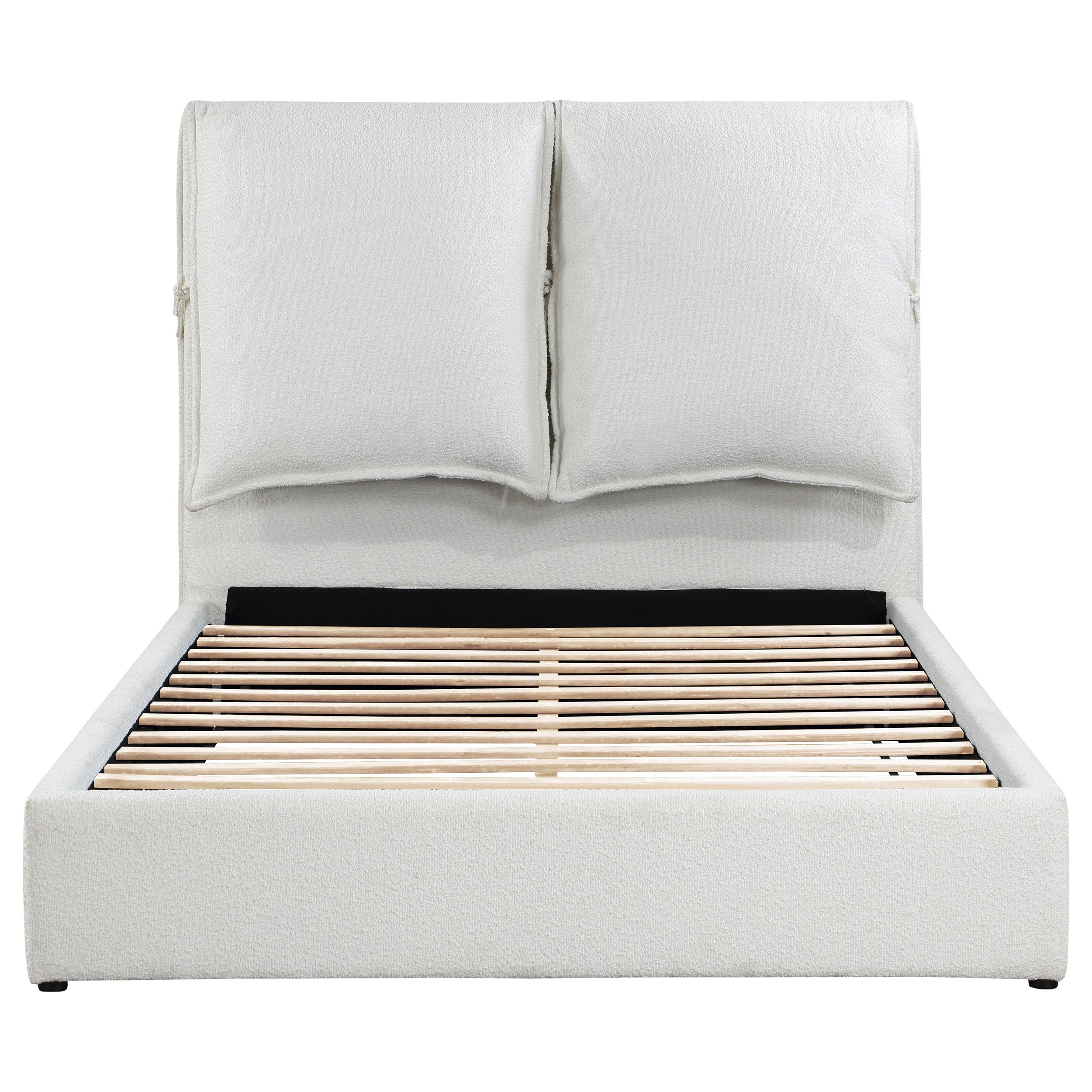 Gwendoline Upholstered Panel Bed White