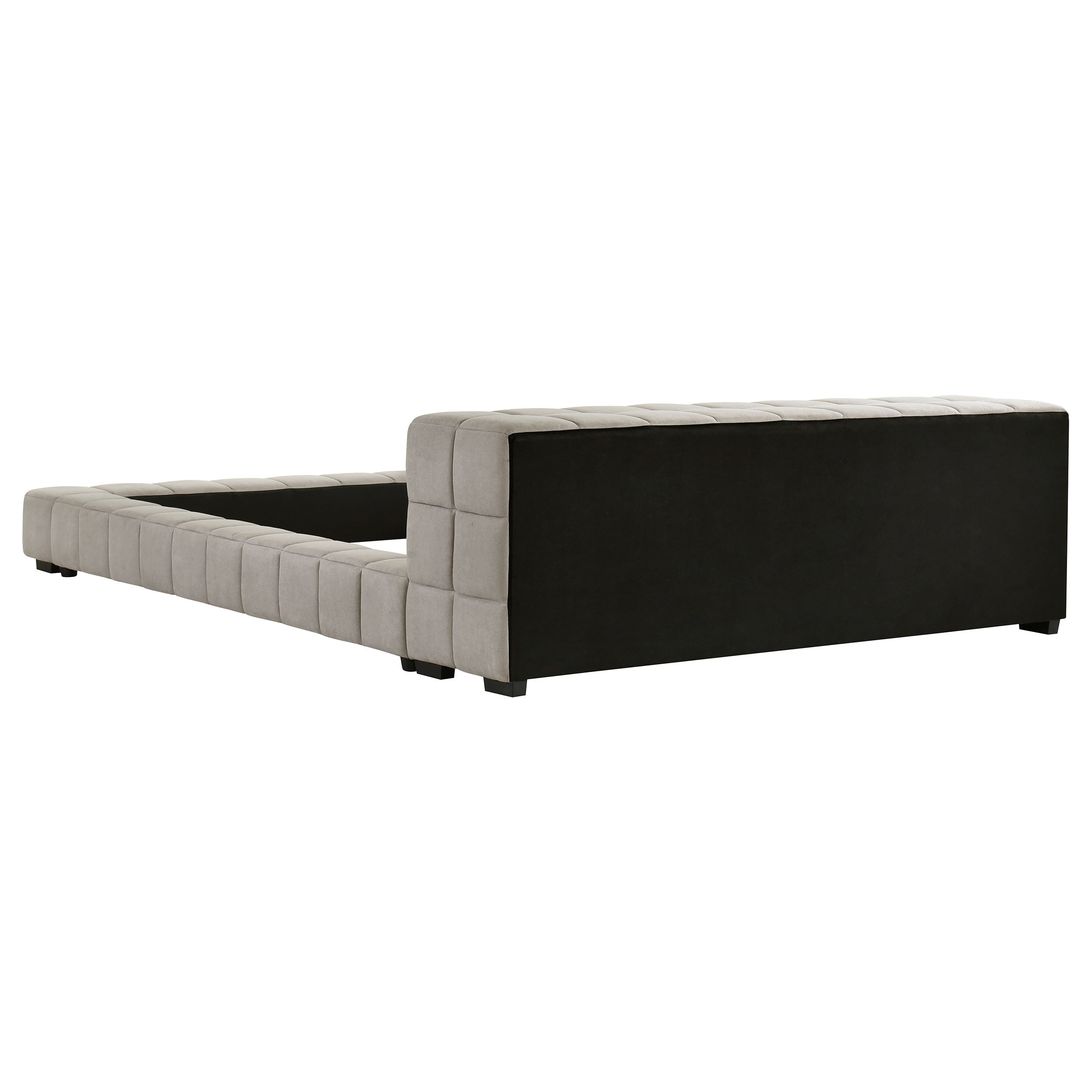 Trinity Upholstered Platform Bed Light Taupe