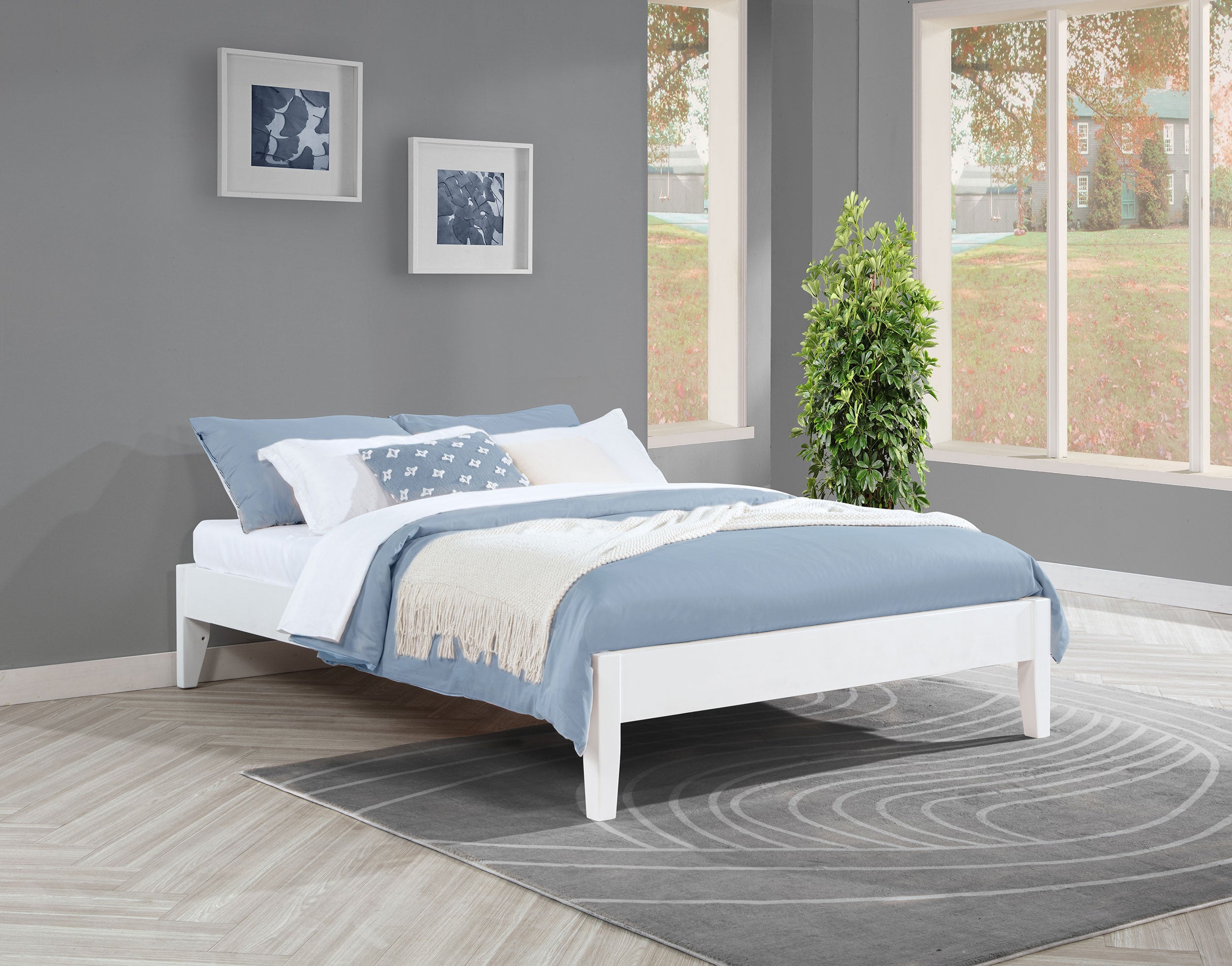 Hounslow Platform Bed White