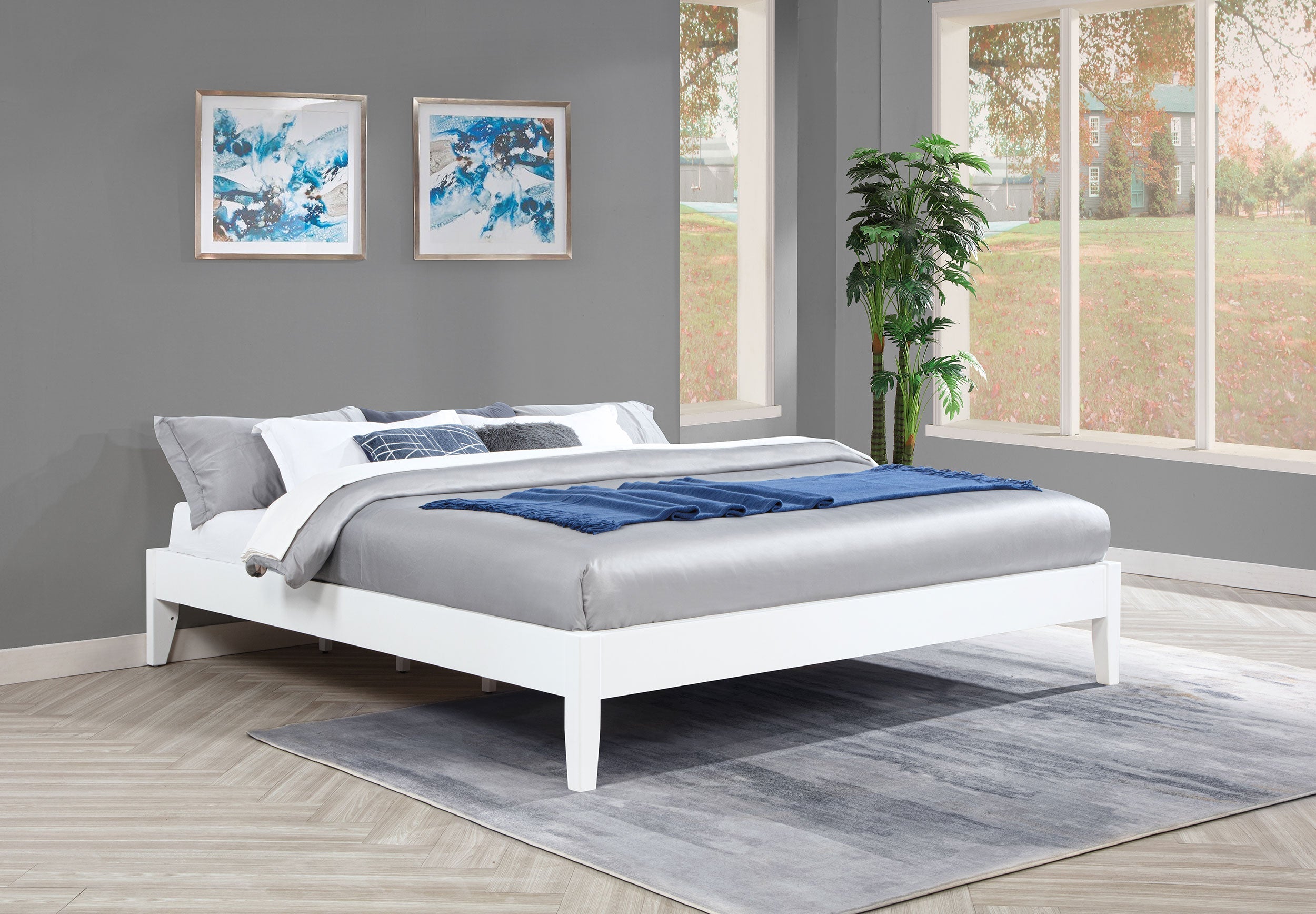 Hounslow Platform Bed White