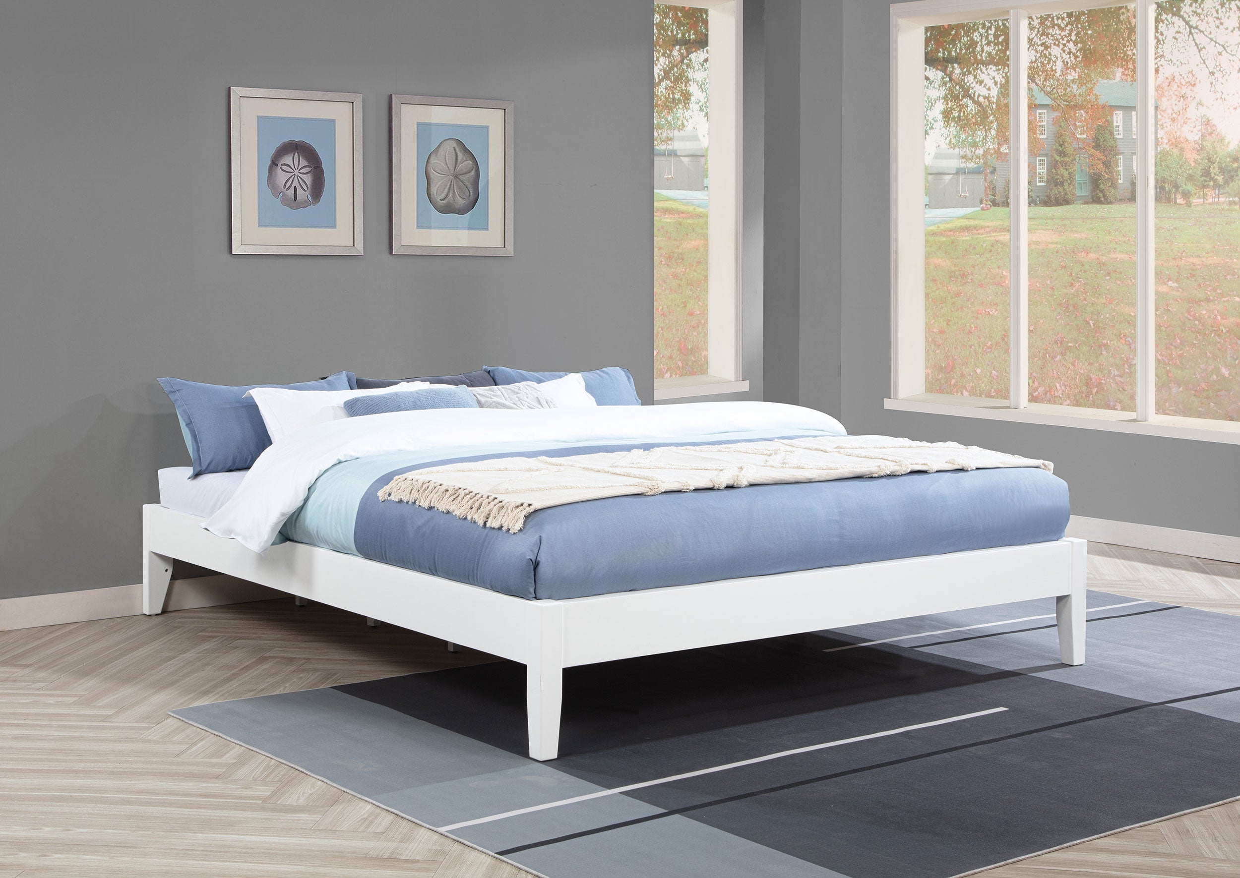 Hounslow Platform Bed White