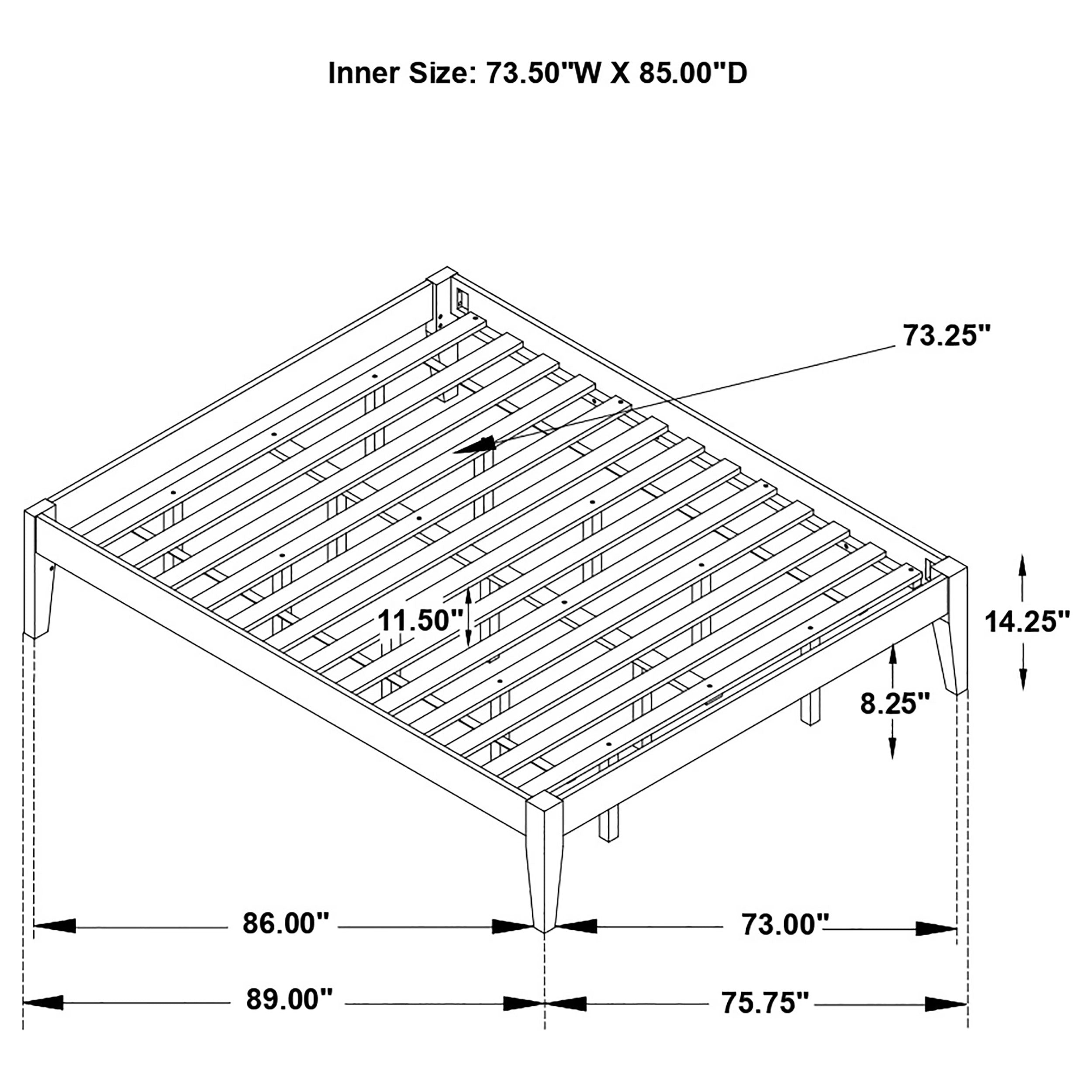 Hounslow California King Universal Platform Bed Black