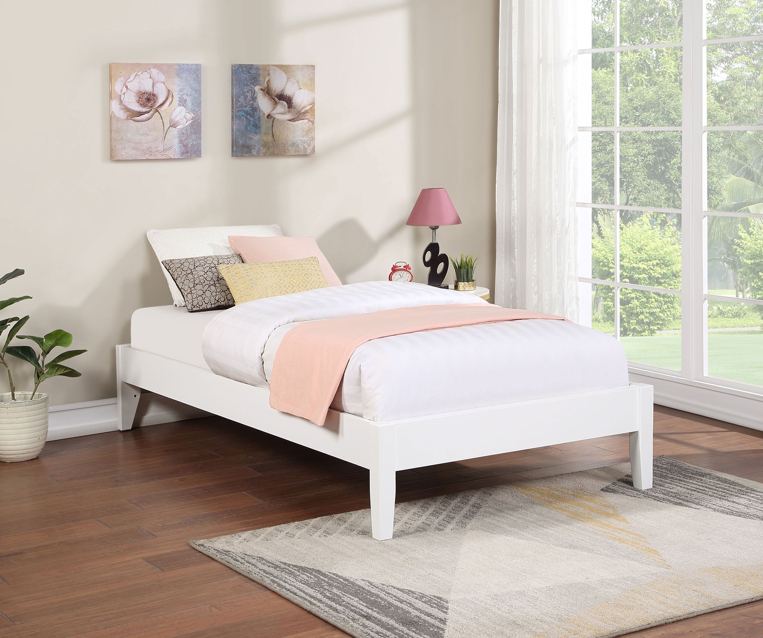 Hounslow Platform Bed White