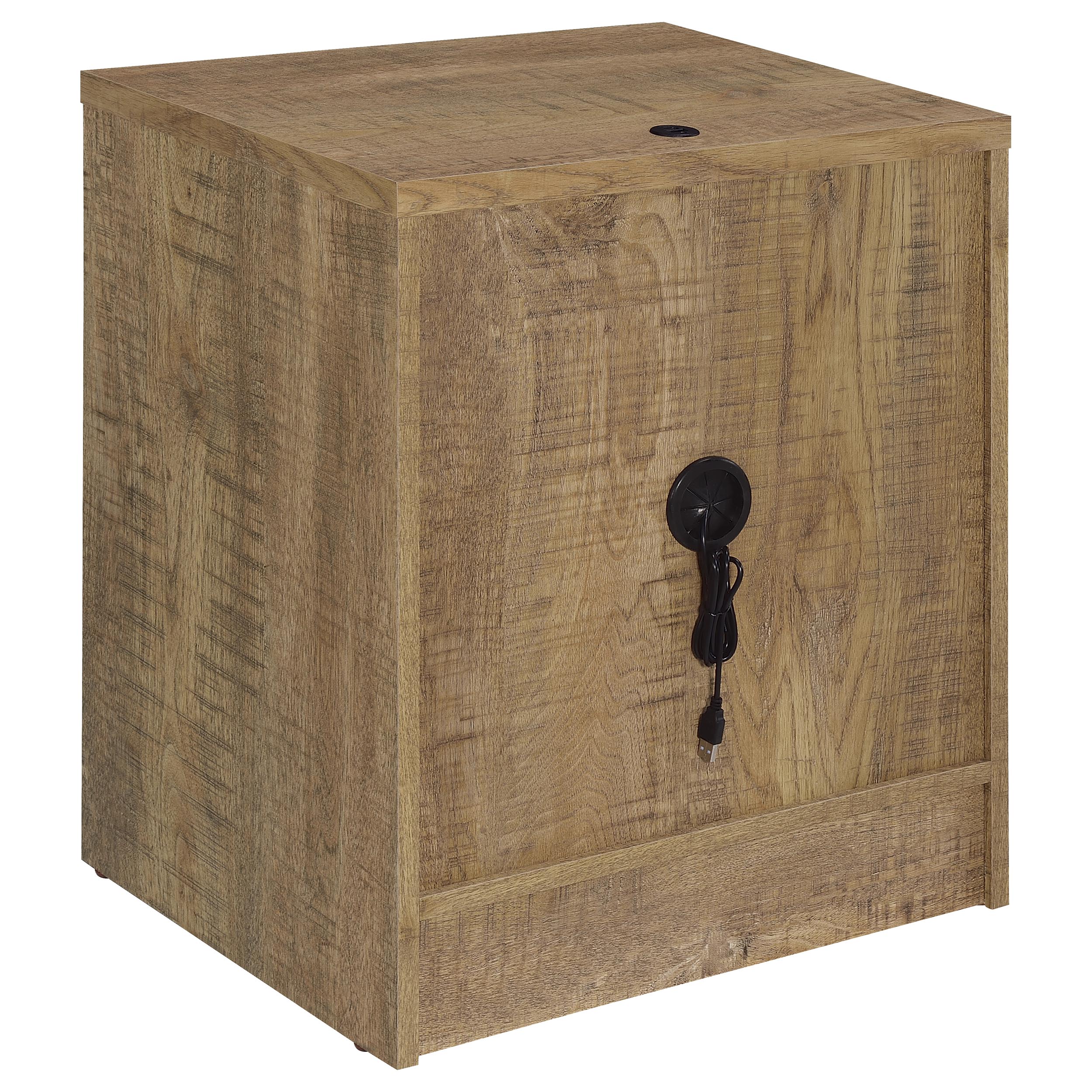 Westpark 2-drawer Nightstand LED Lights and USB Black