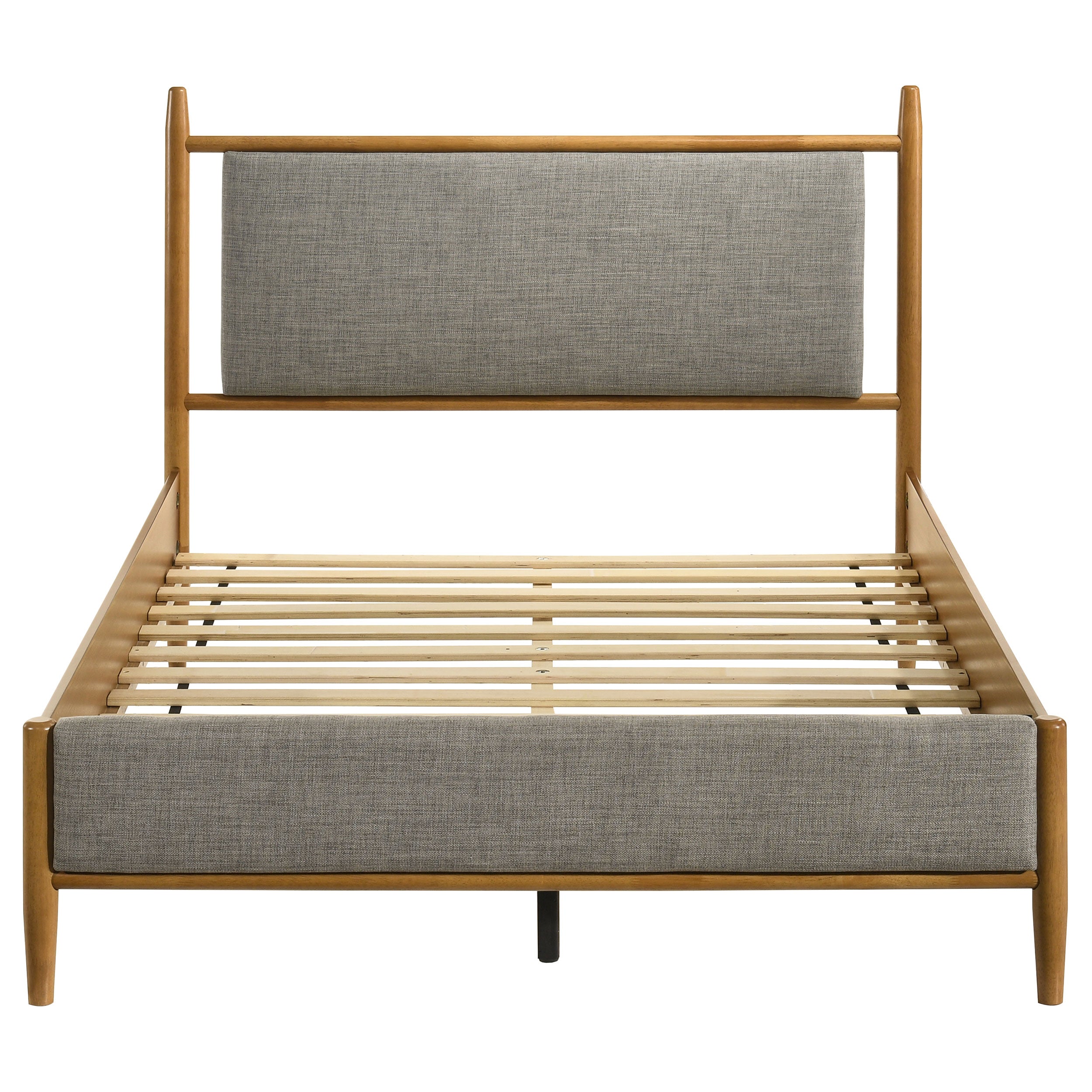 Mason 46-inch Panel Platform Bed Grey and Light Brown