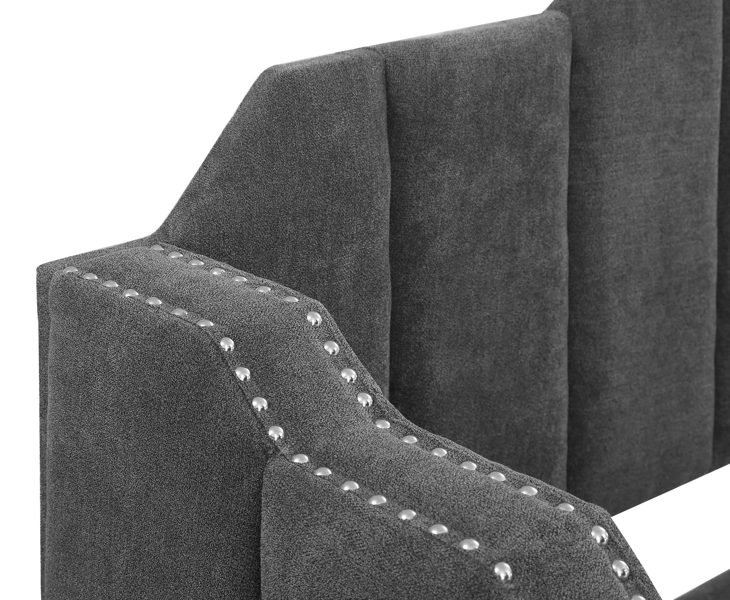 Kingston Upholstered Daybed with Trundle Charcoal