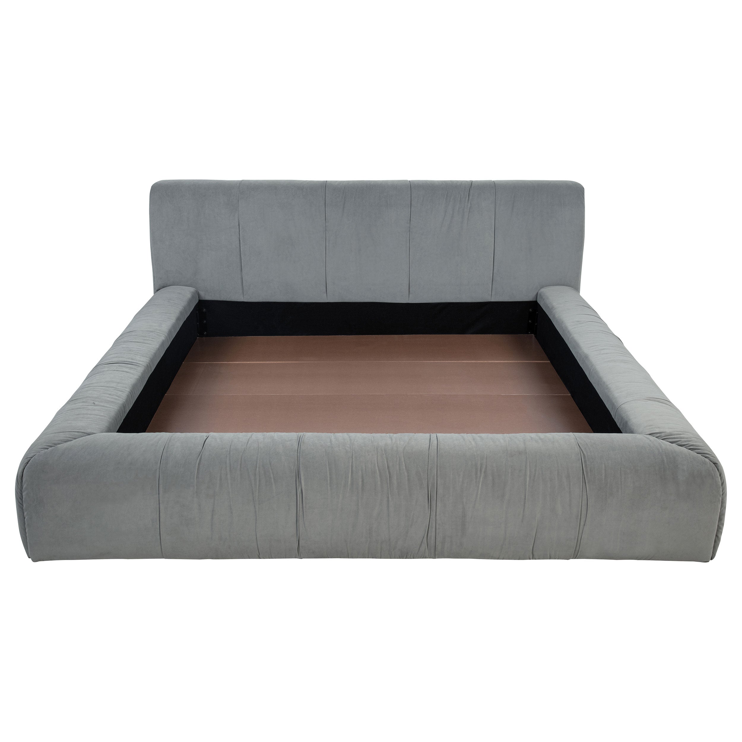 Wilshire Upholstered California King Platform Bed Grey