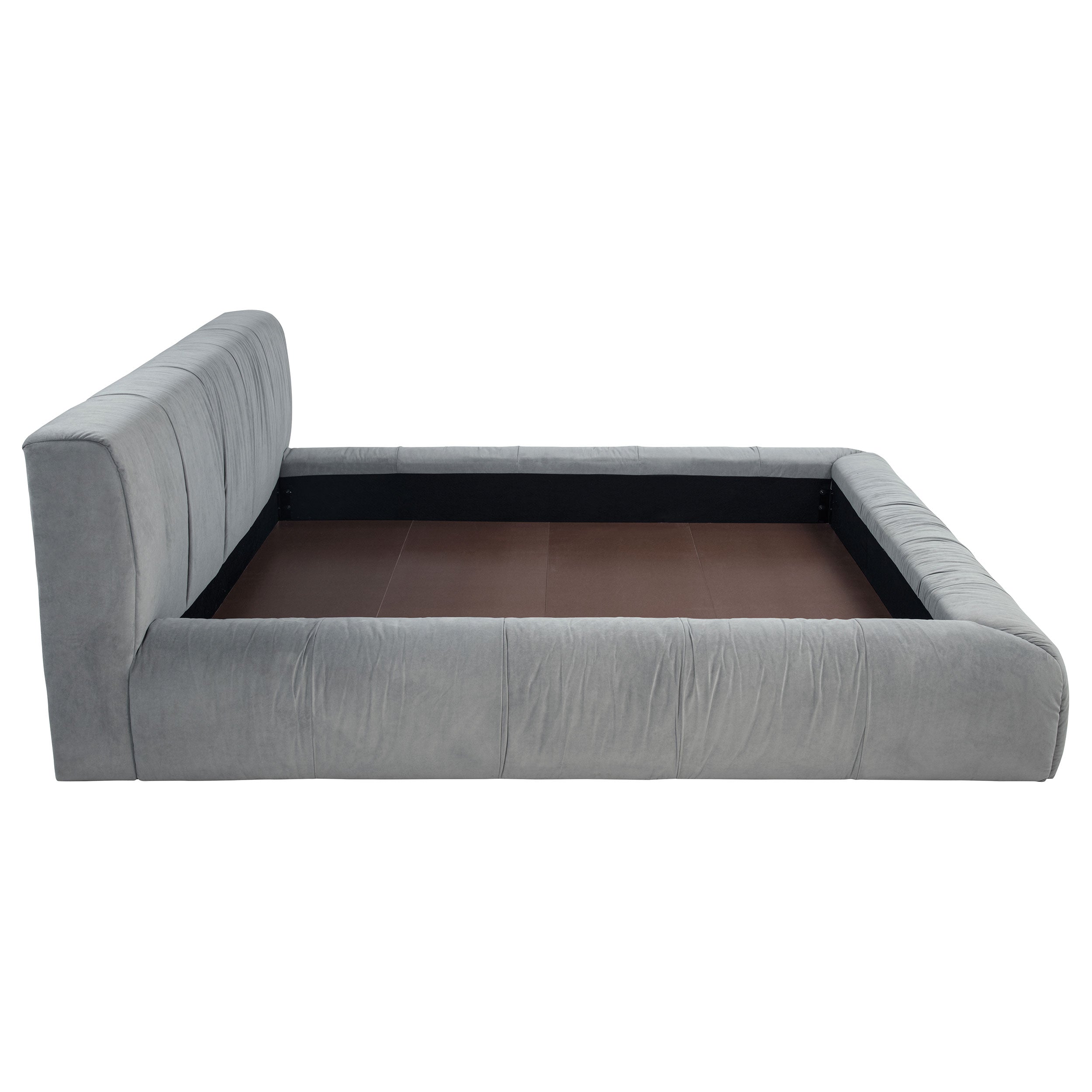 Wilshire Upholstered California King Platform Bed Grey