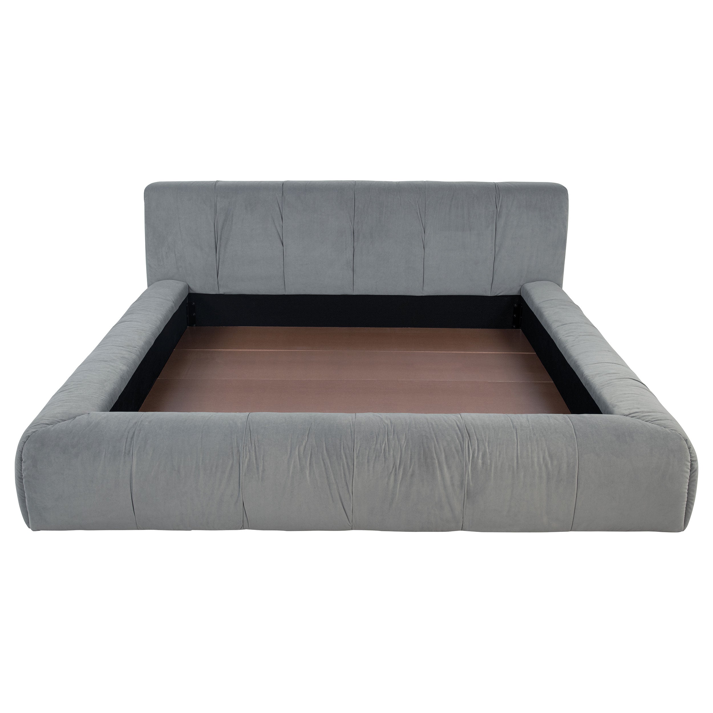Wilshire Upholstered California King Platform Bed Grey