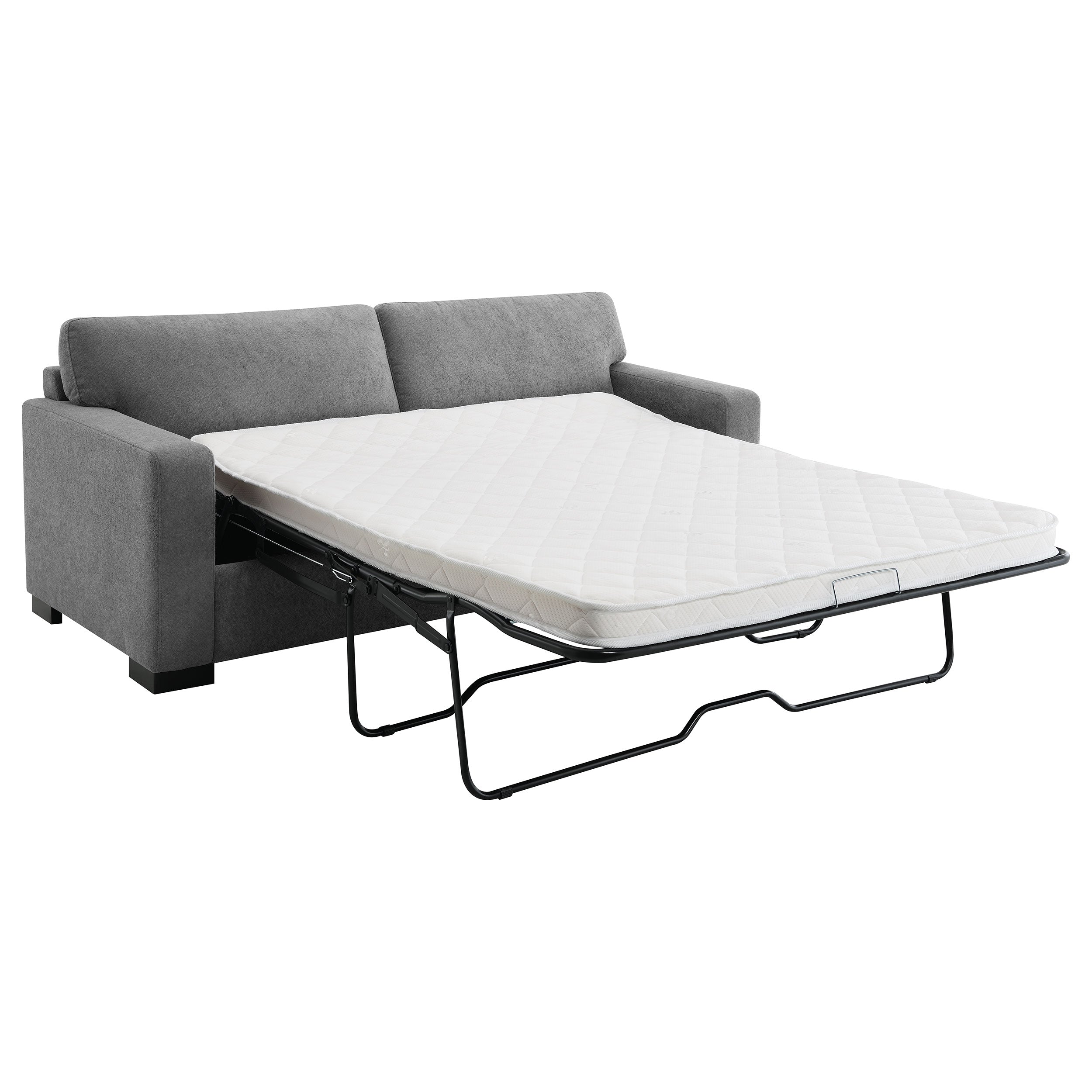 Simpson Upholstered Sofa Sleeper with Mattress Grey