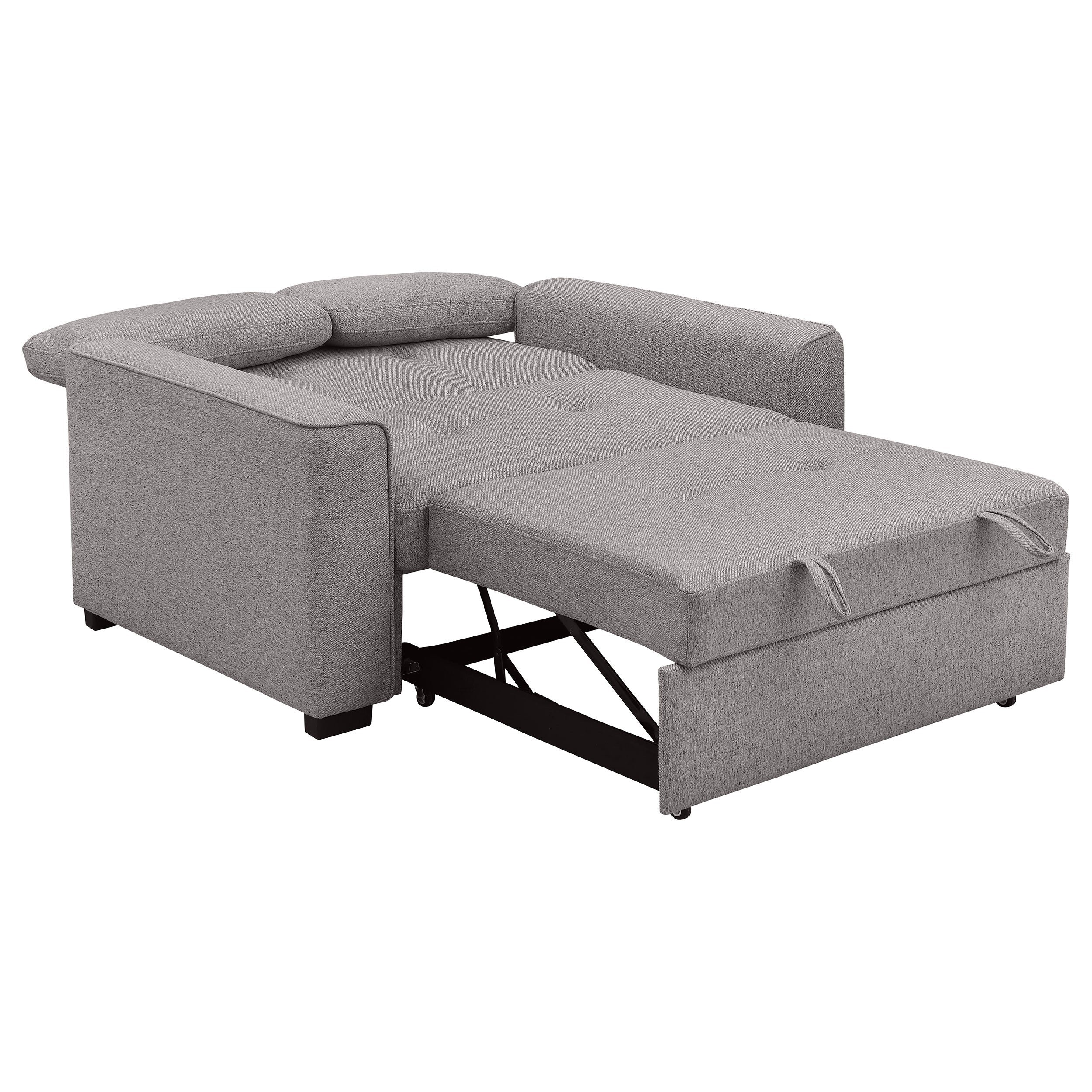 Edith Upholstered Convertible Sleeper Sofa Bed Beige