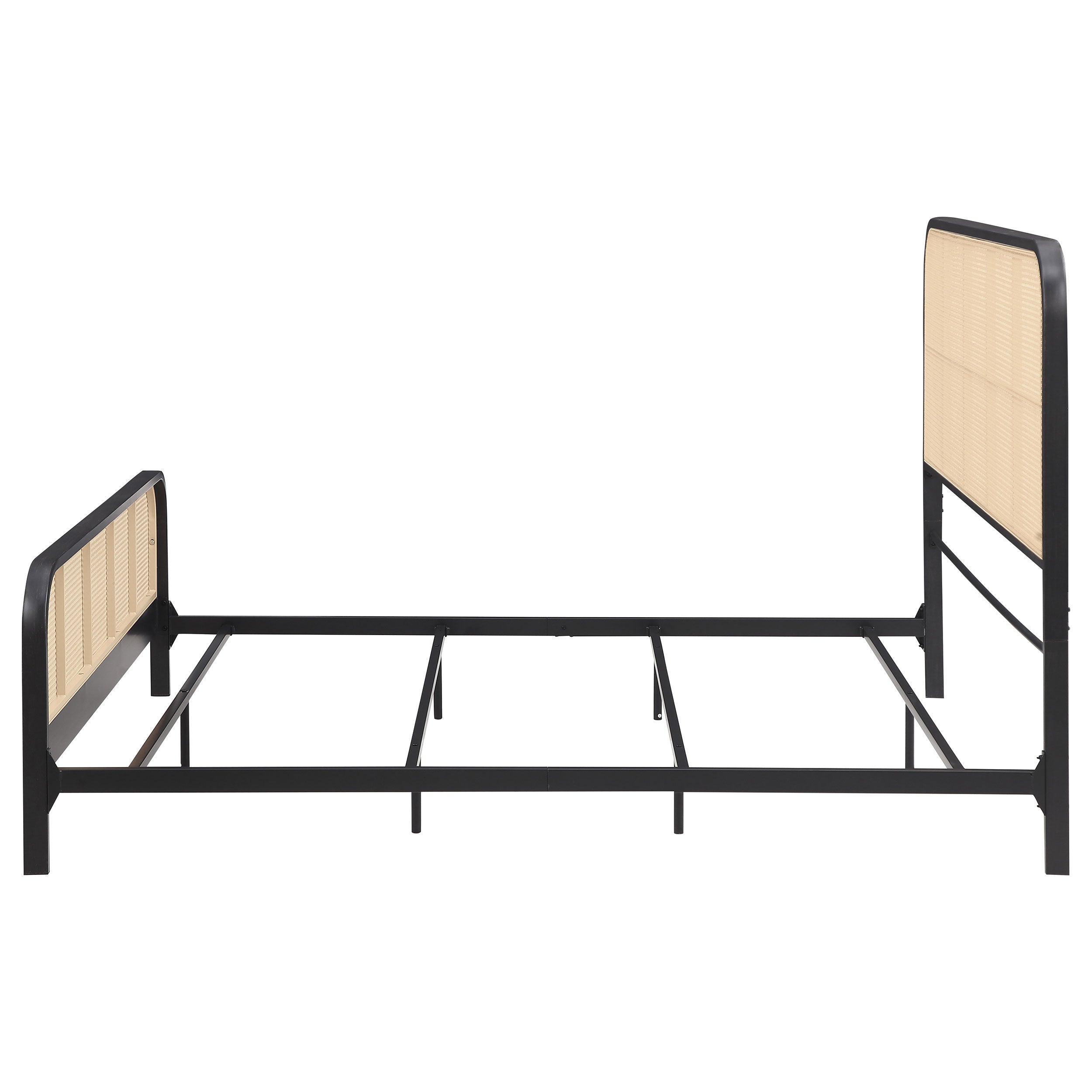 Lanewood Open Cane Webbing Metal Bed Black