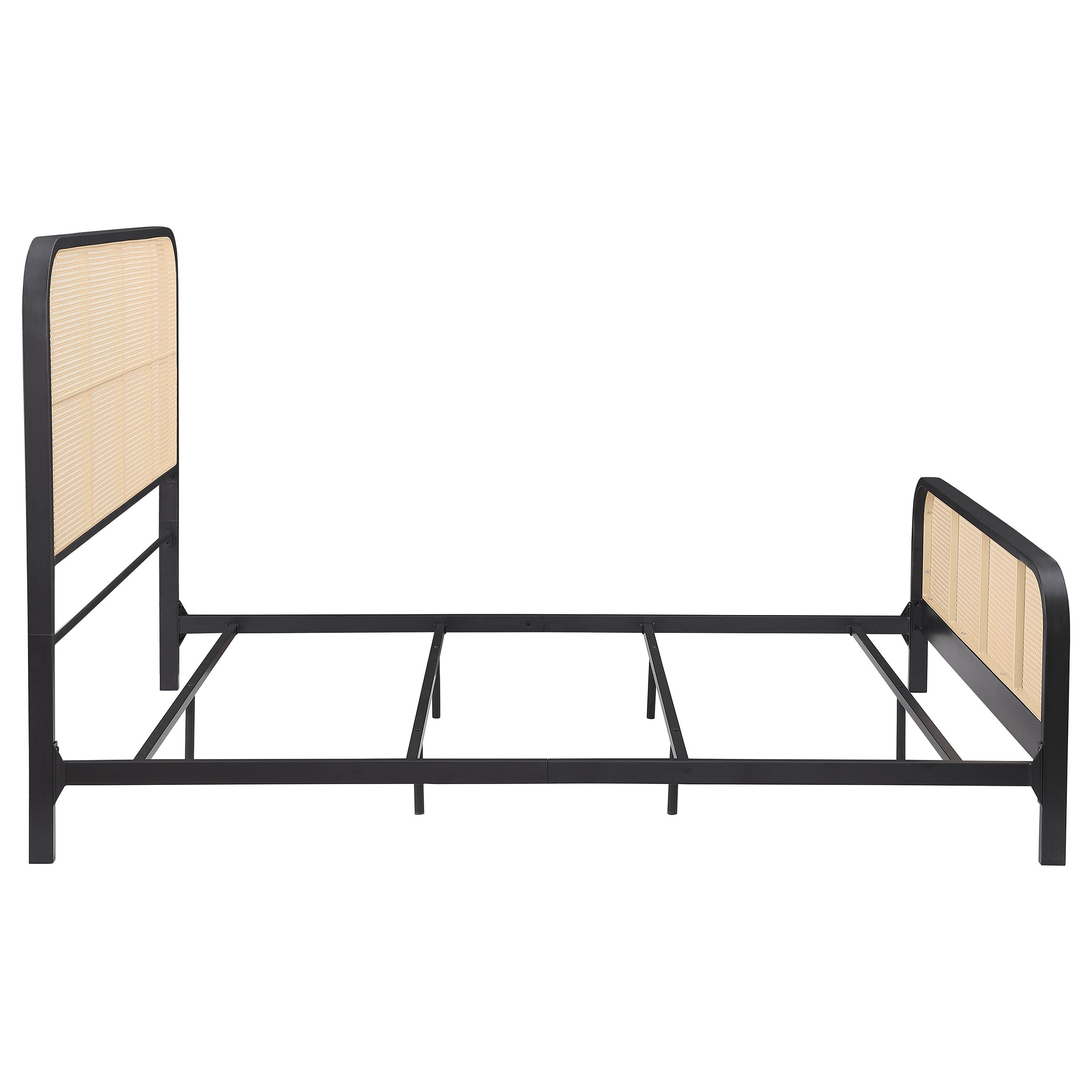 Lanewood Open Cane Webbing Metal Bed Black