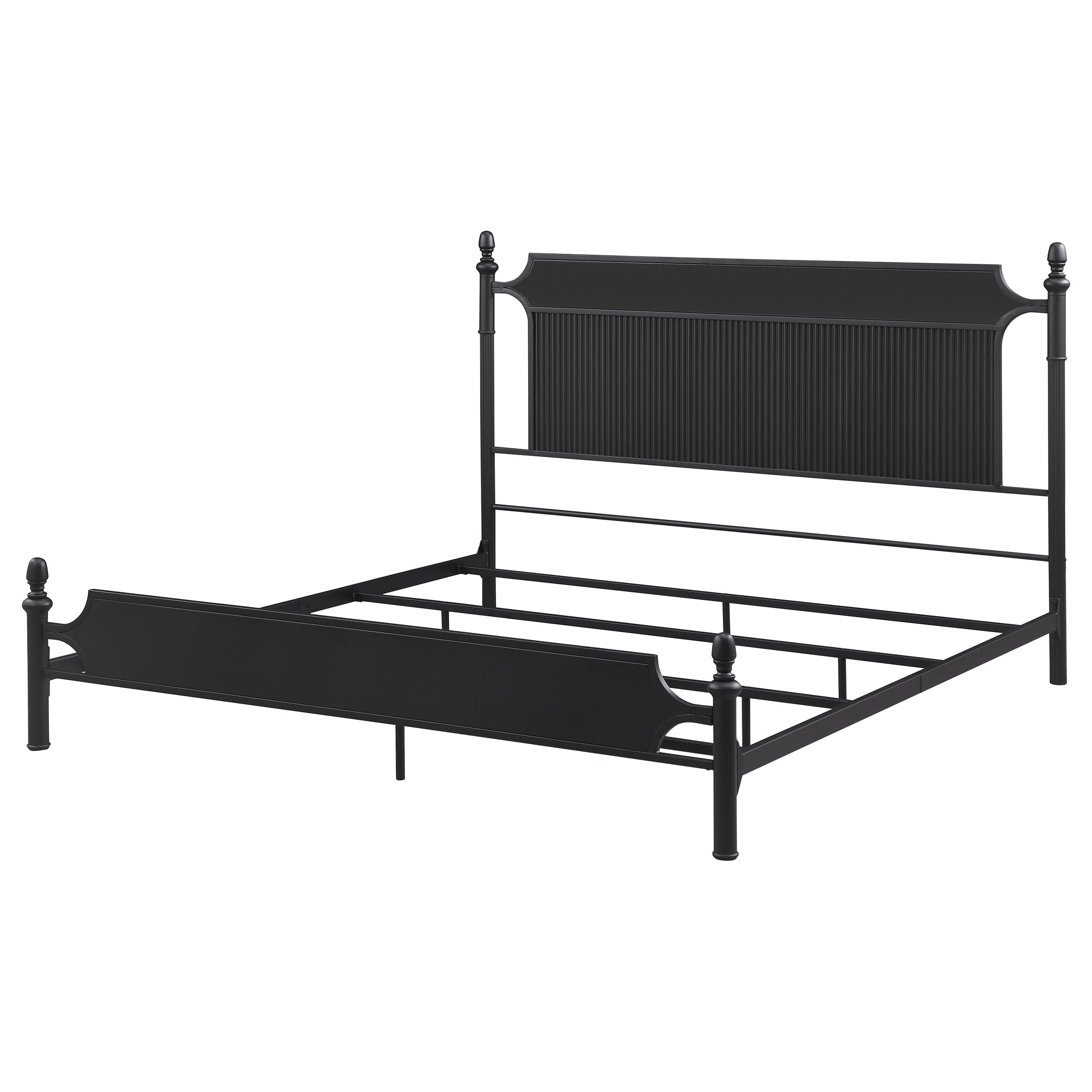 Cameron 51-inch Metal Panel Bed Black