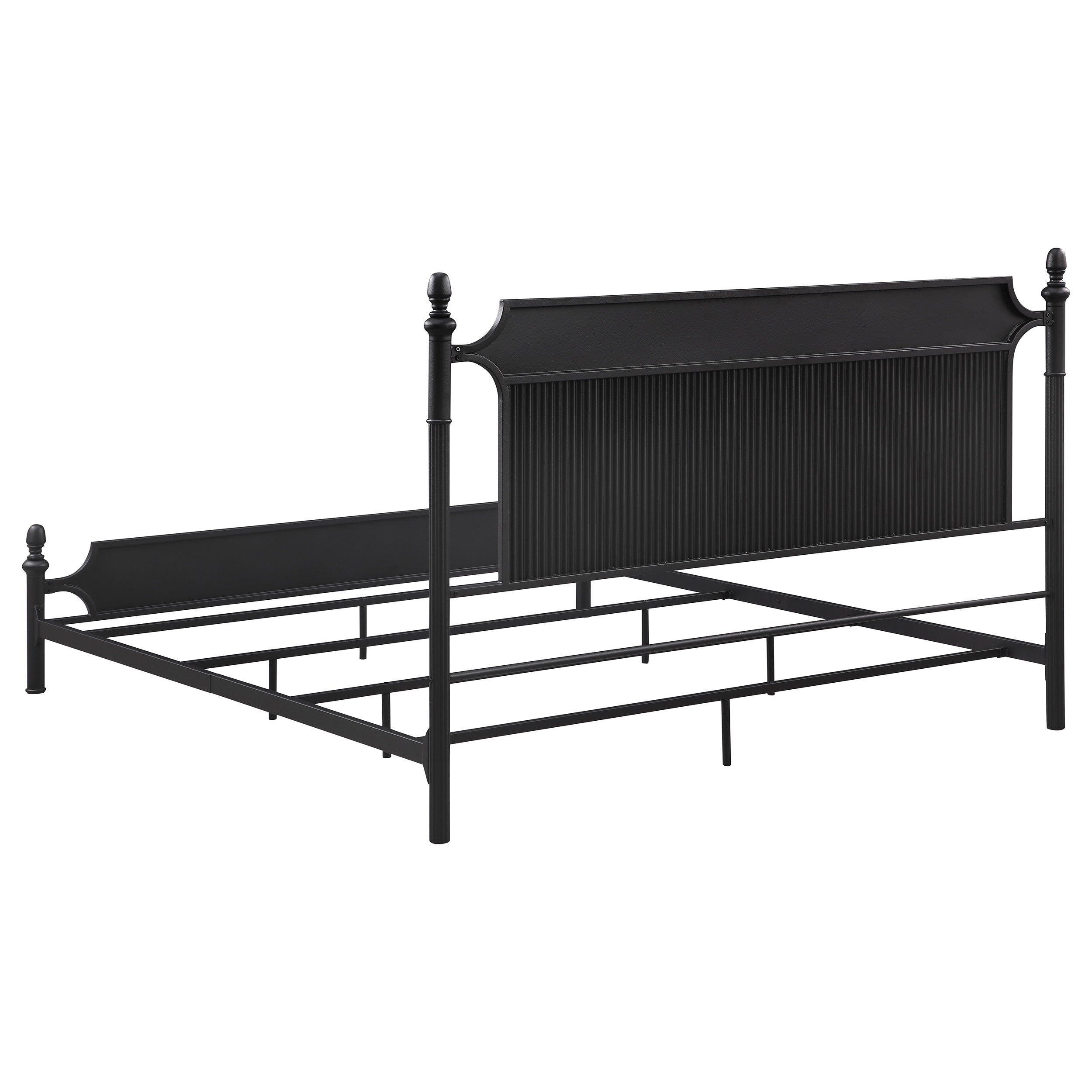 Cameron 51-inch Metal Panel Bed Black