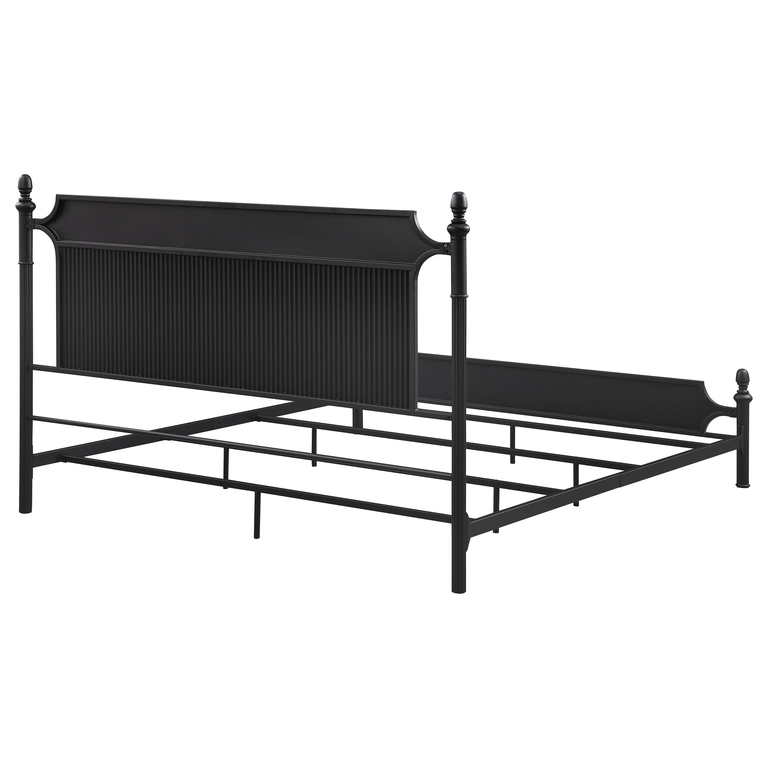 Cameron 51-inch Metal Panel Bed Black