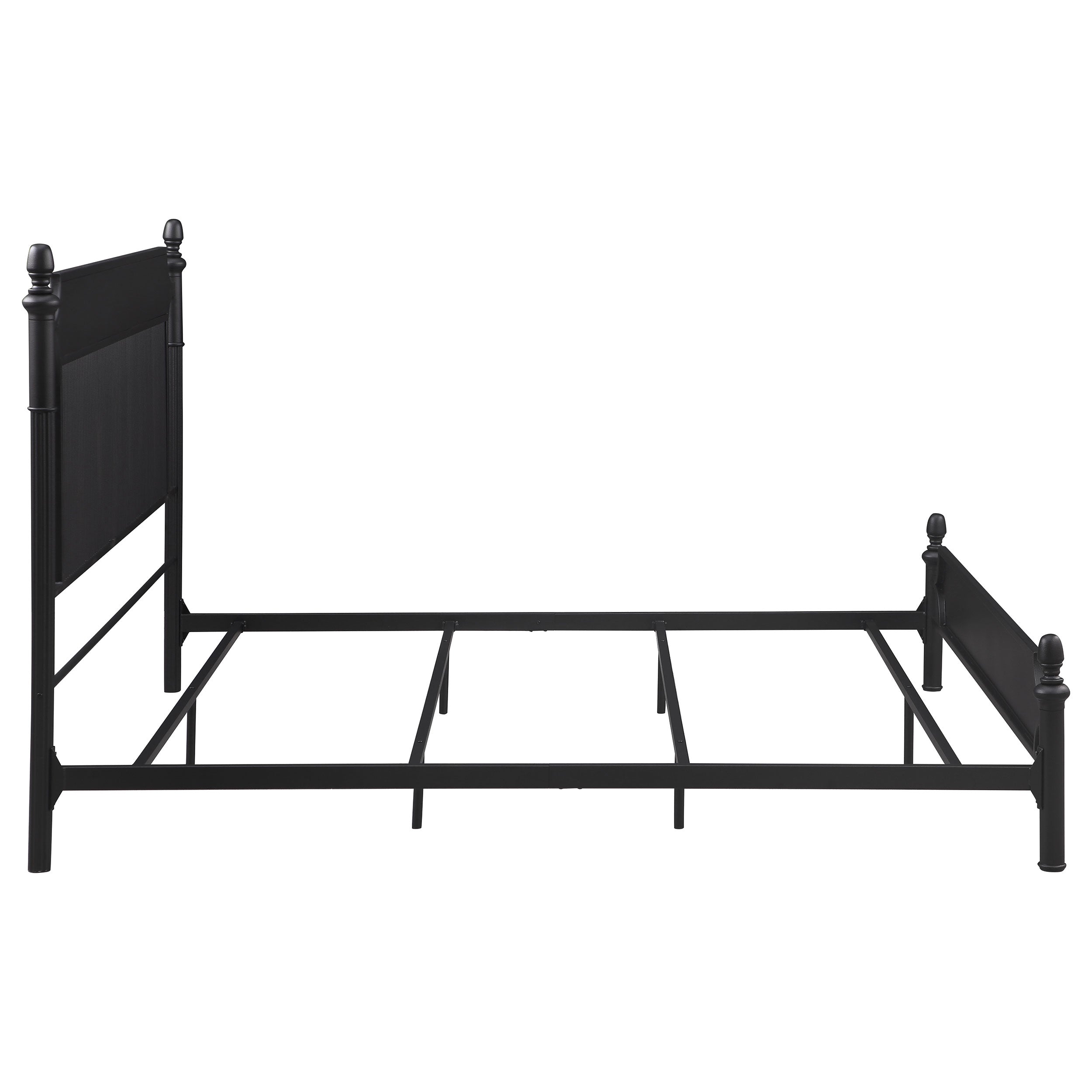 Cameron 51-inch Metal Panel Bed Black
