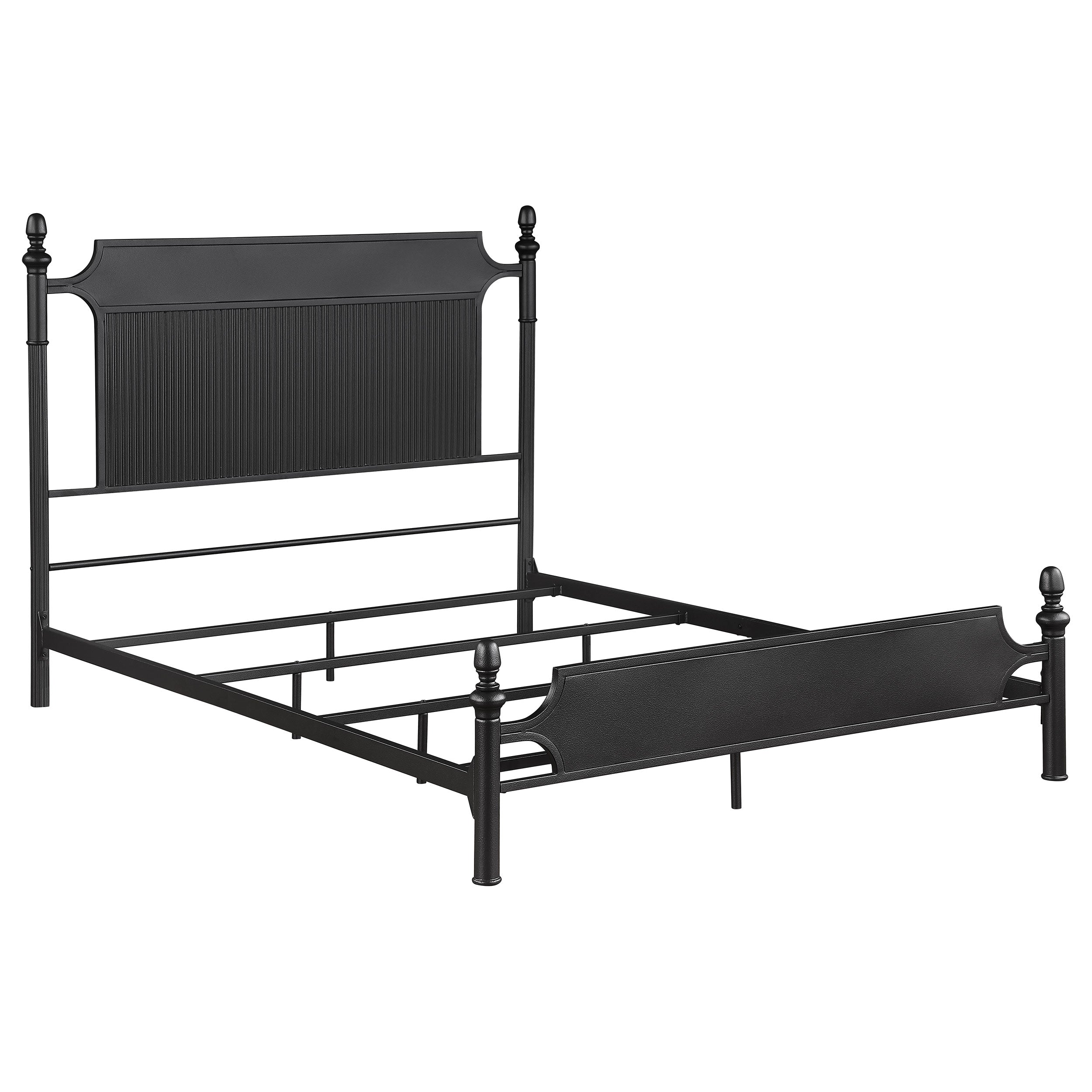 Cameron 51-inch Metal Panel Bed Black