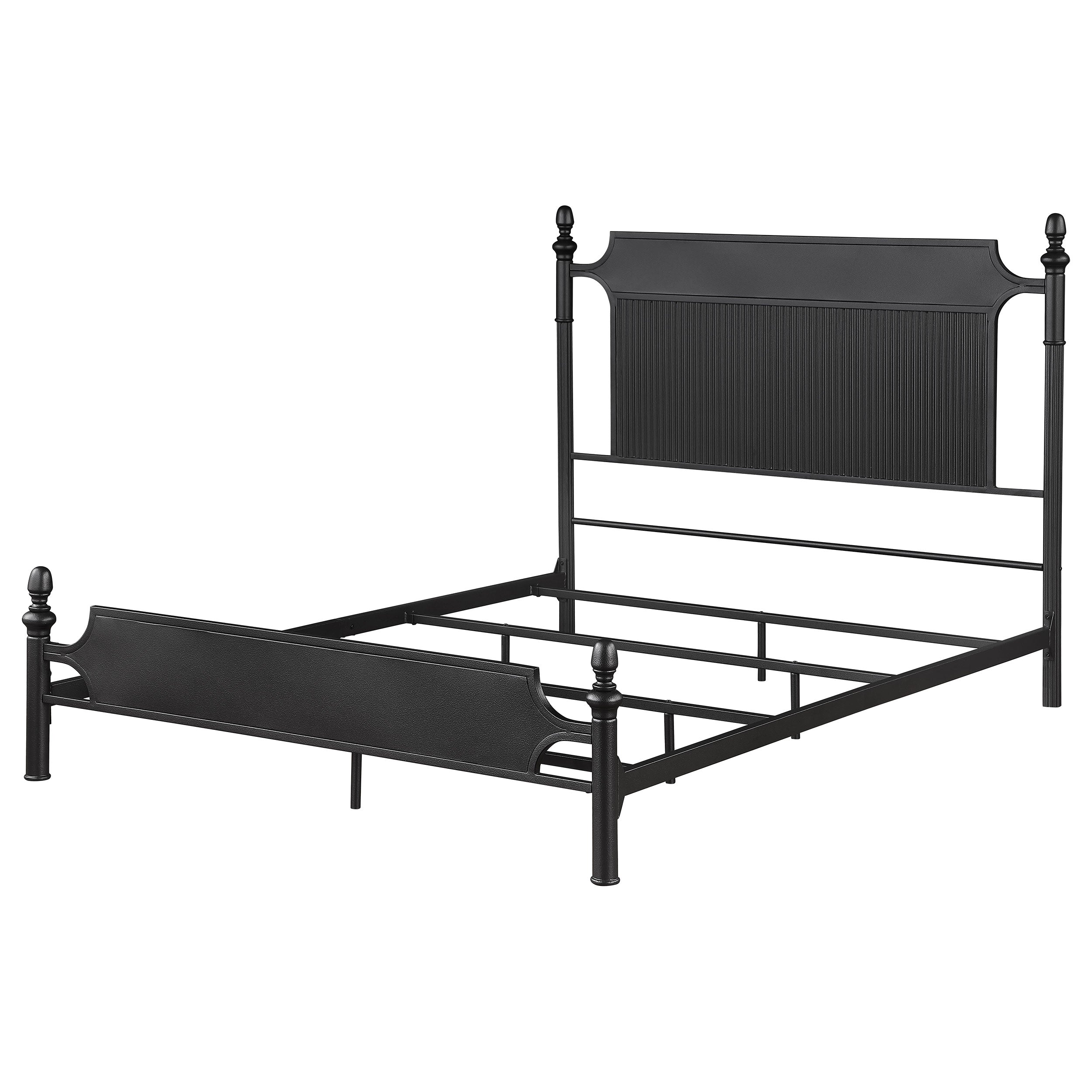 Cameron 51-inch Metal Panel Bed Black