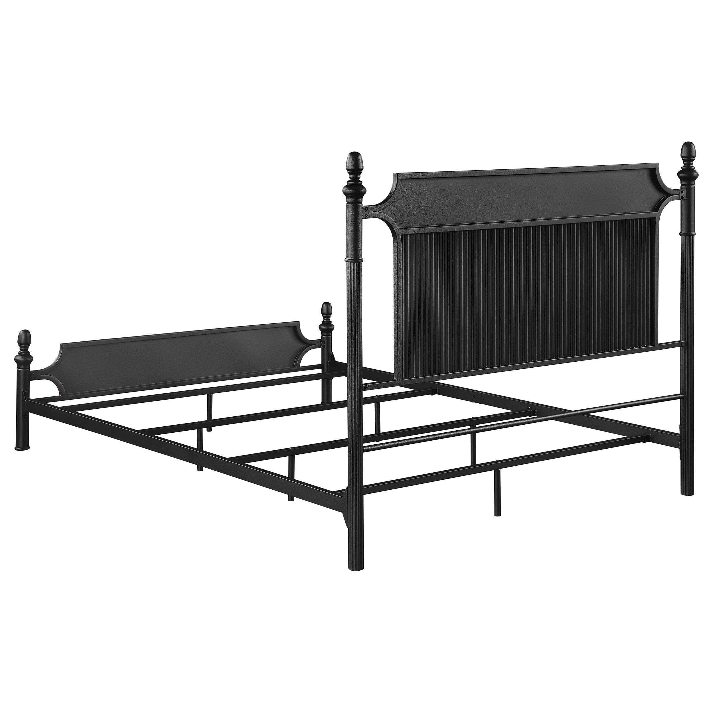Cameron 51-inch Metal Panel Bed Black