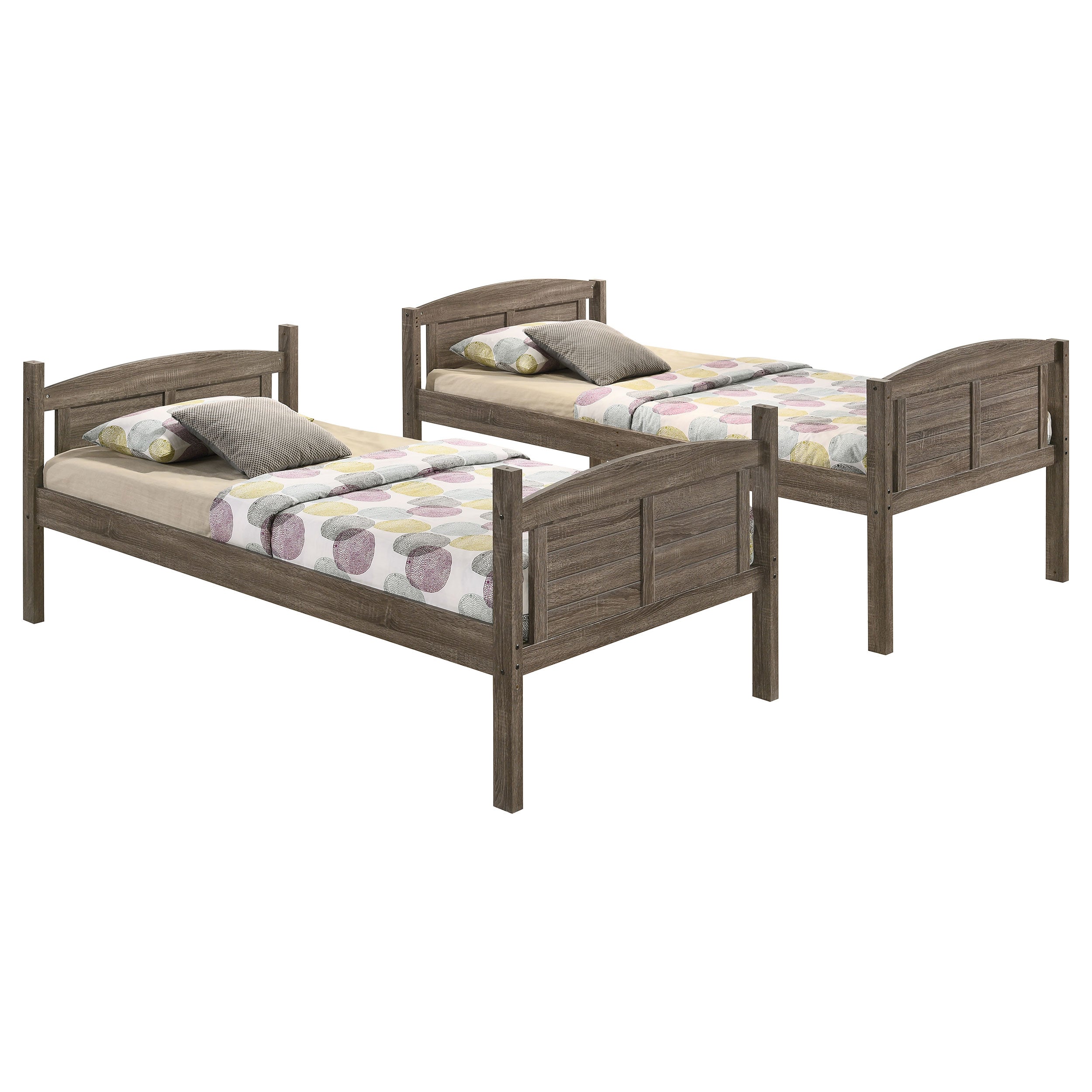 Flynn Wood Over Bunk Bed Weathered Brown