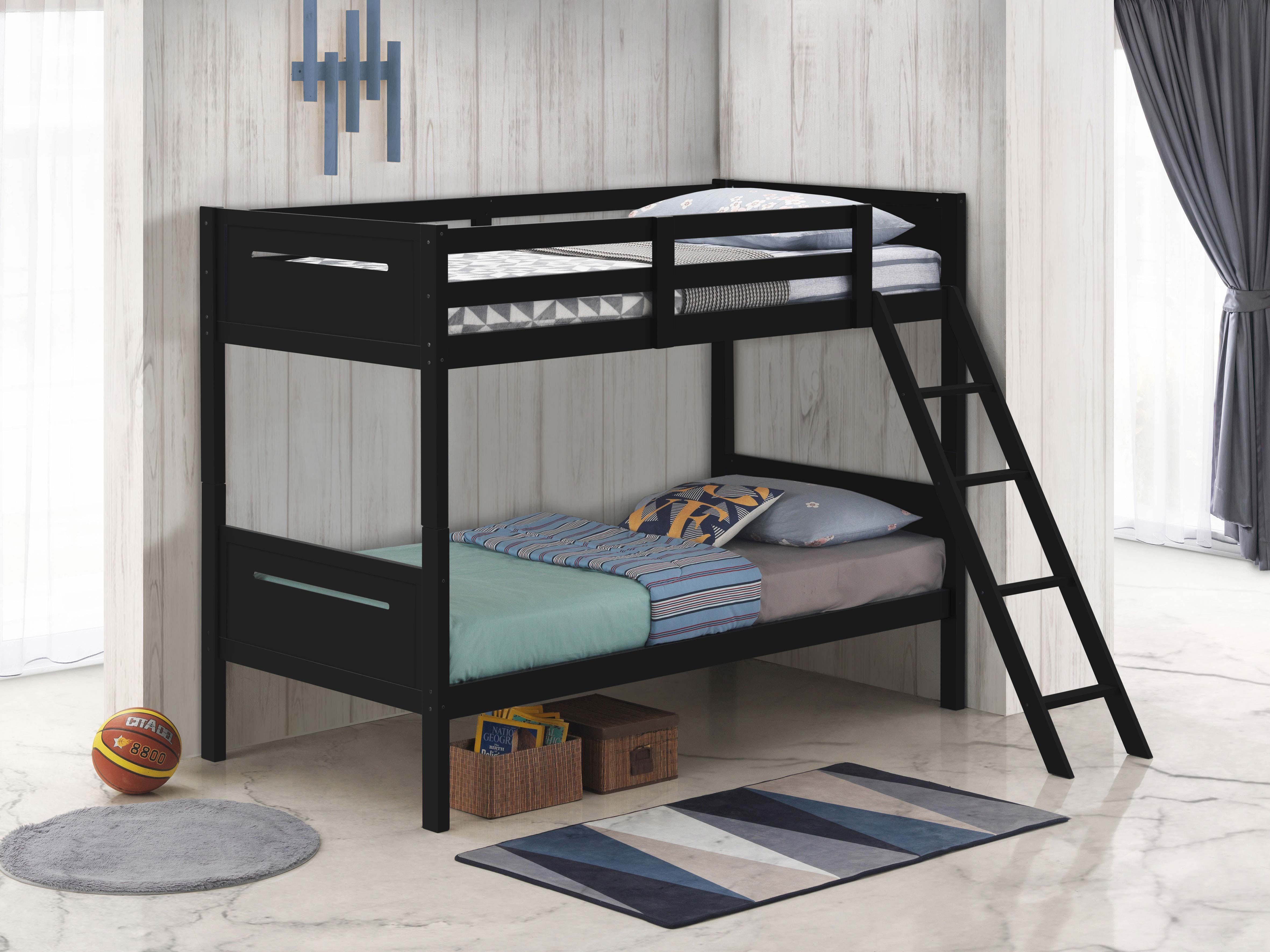 Littleton Wood Over Bunk Bed Black