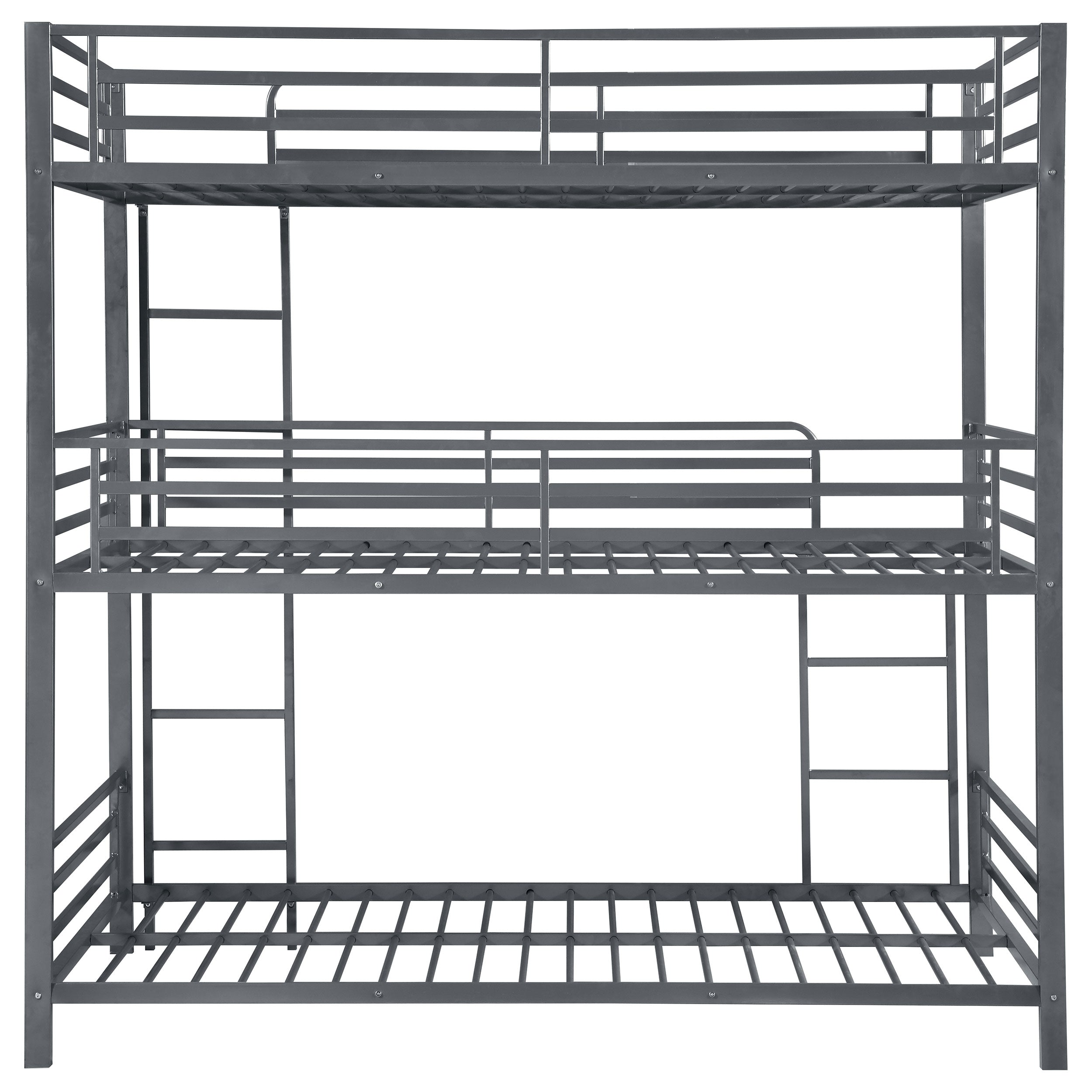 Maynard Metal Triple Bunk Bed Gunmetal