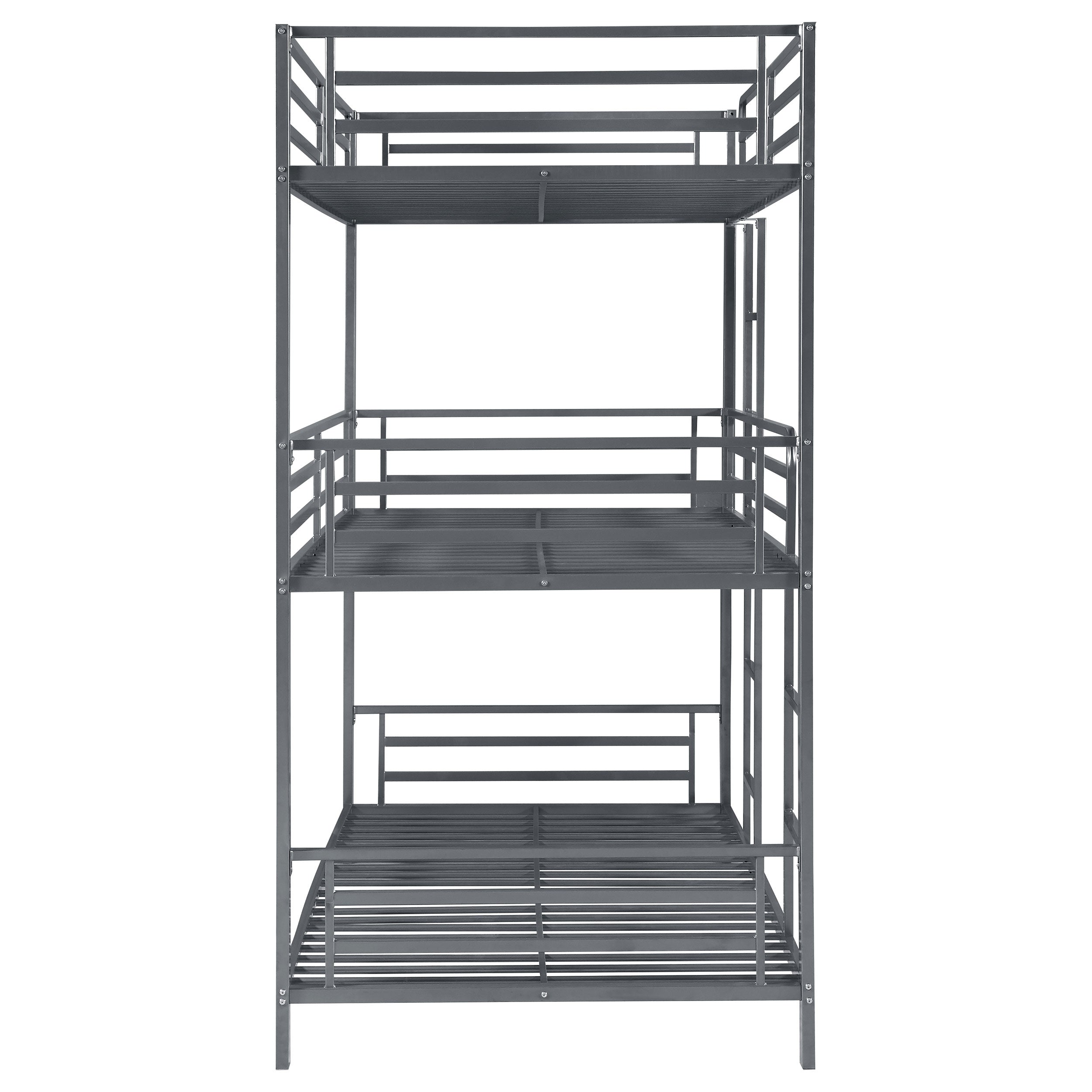 Maynard Metal Triple Bunk Bed Gunmetal