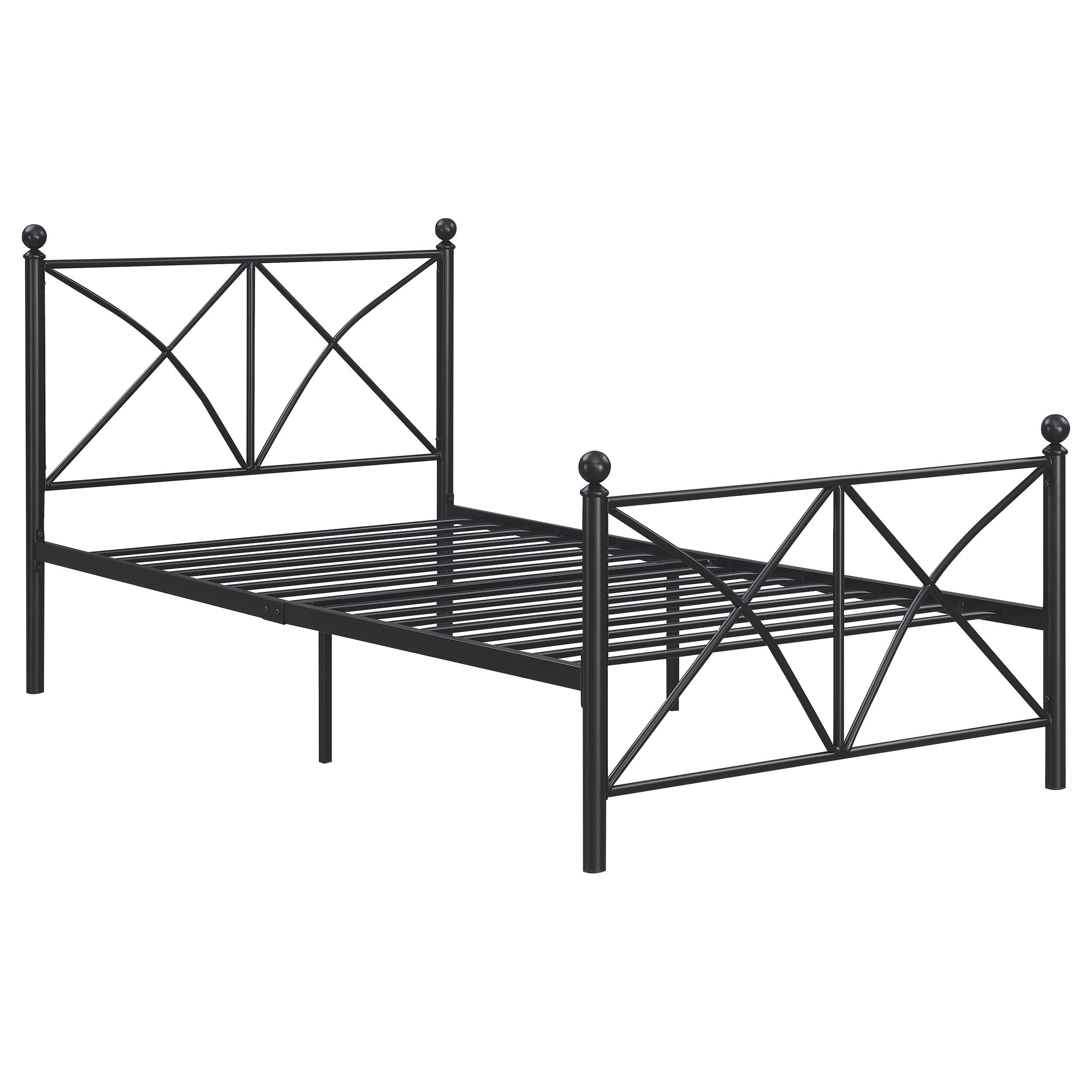 Hart Metal Open Frame Bed Matte Black