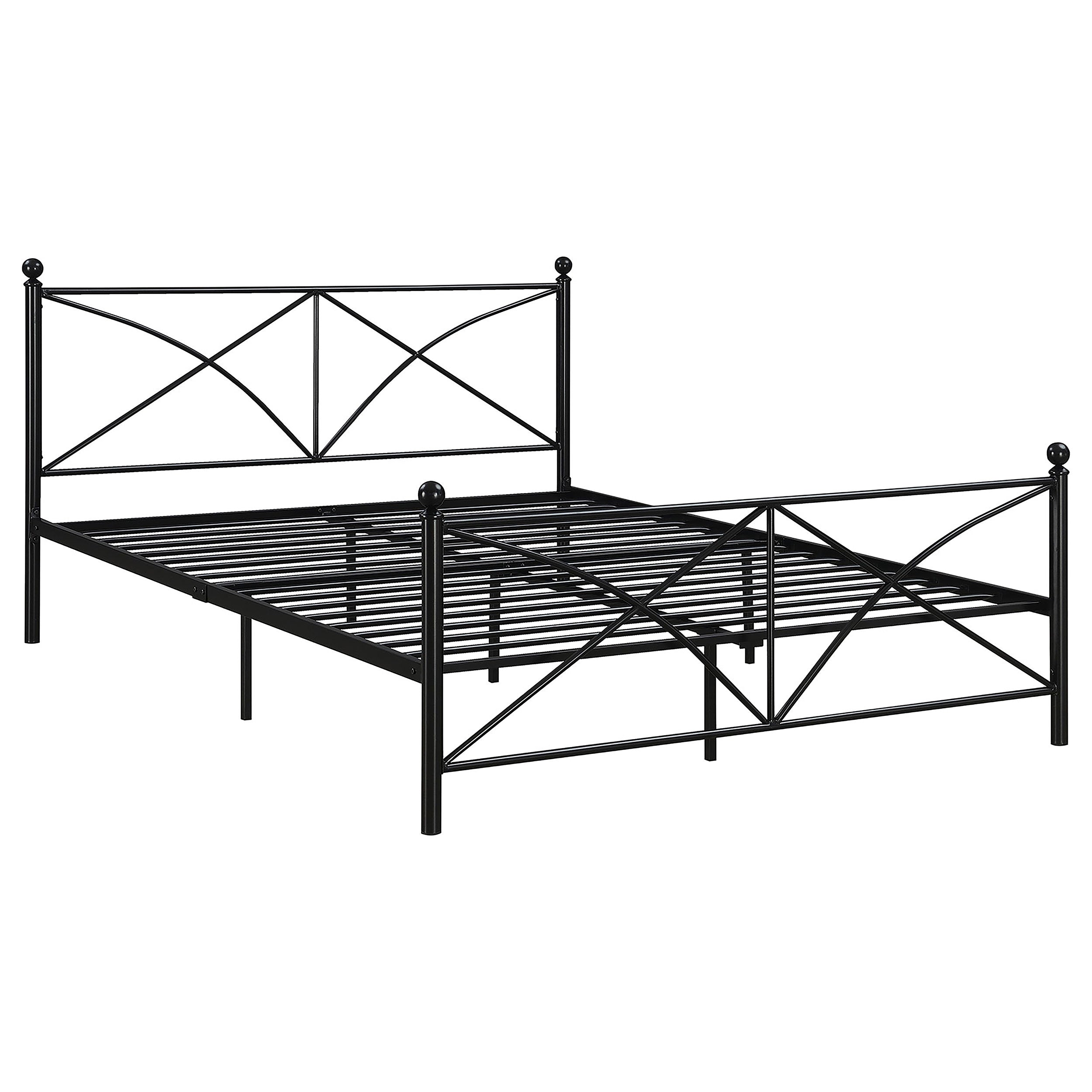 Hart Metal Open Frame Bed Matte Black