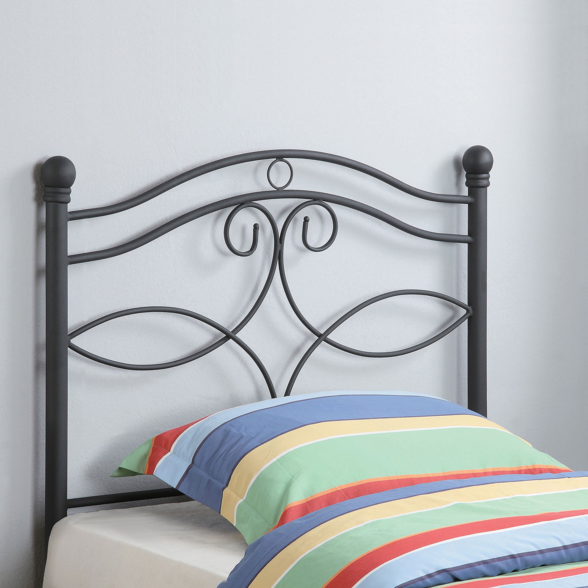 Callie Metal Open Frame Headboard Matte Black