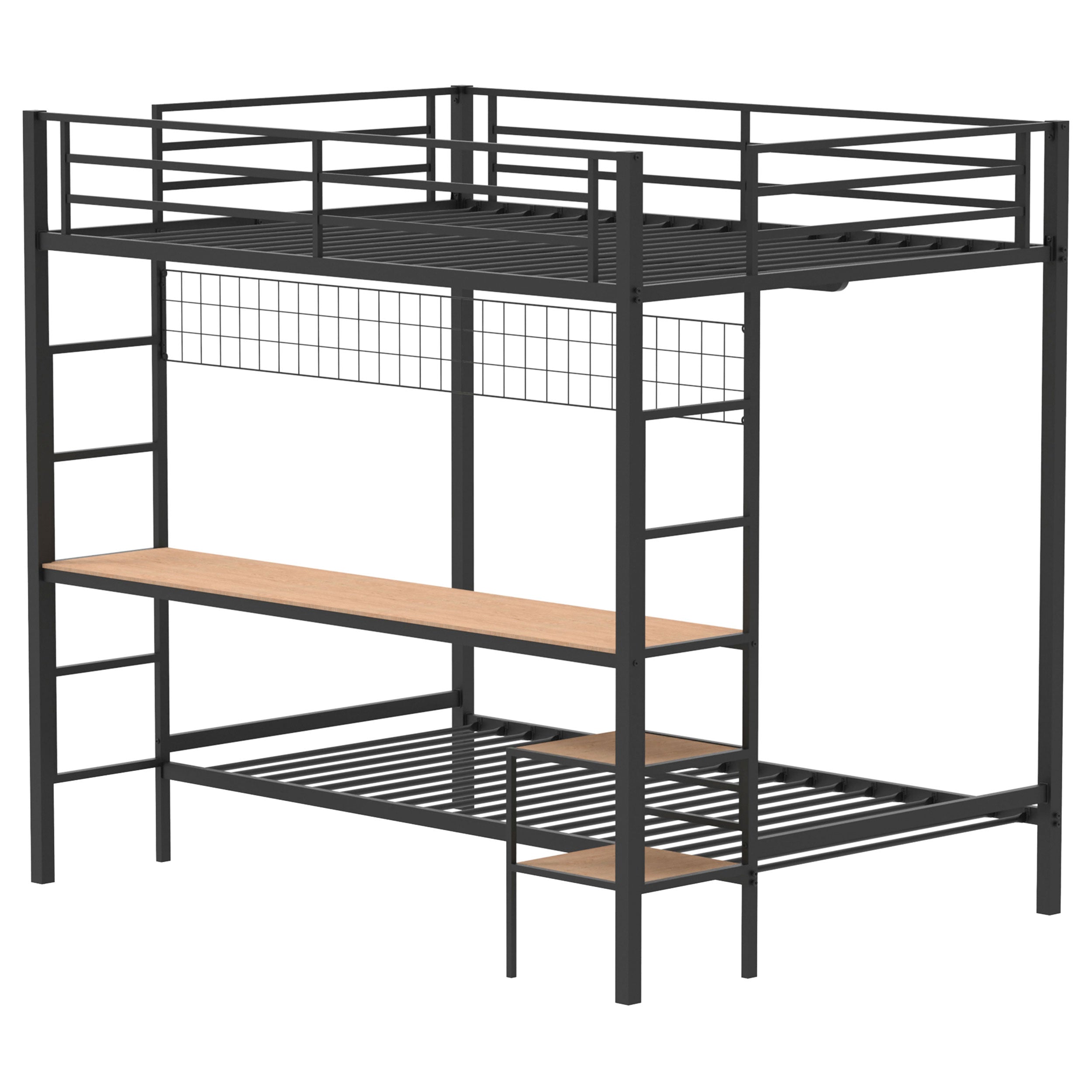 Campus Workstation Bunk Bed Matte Black