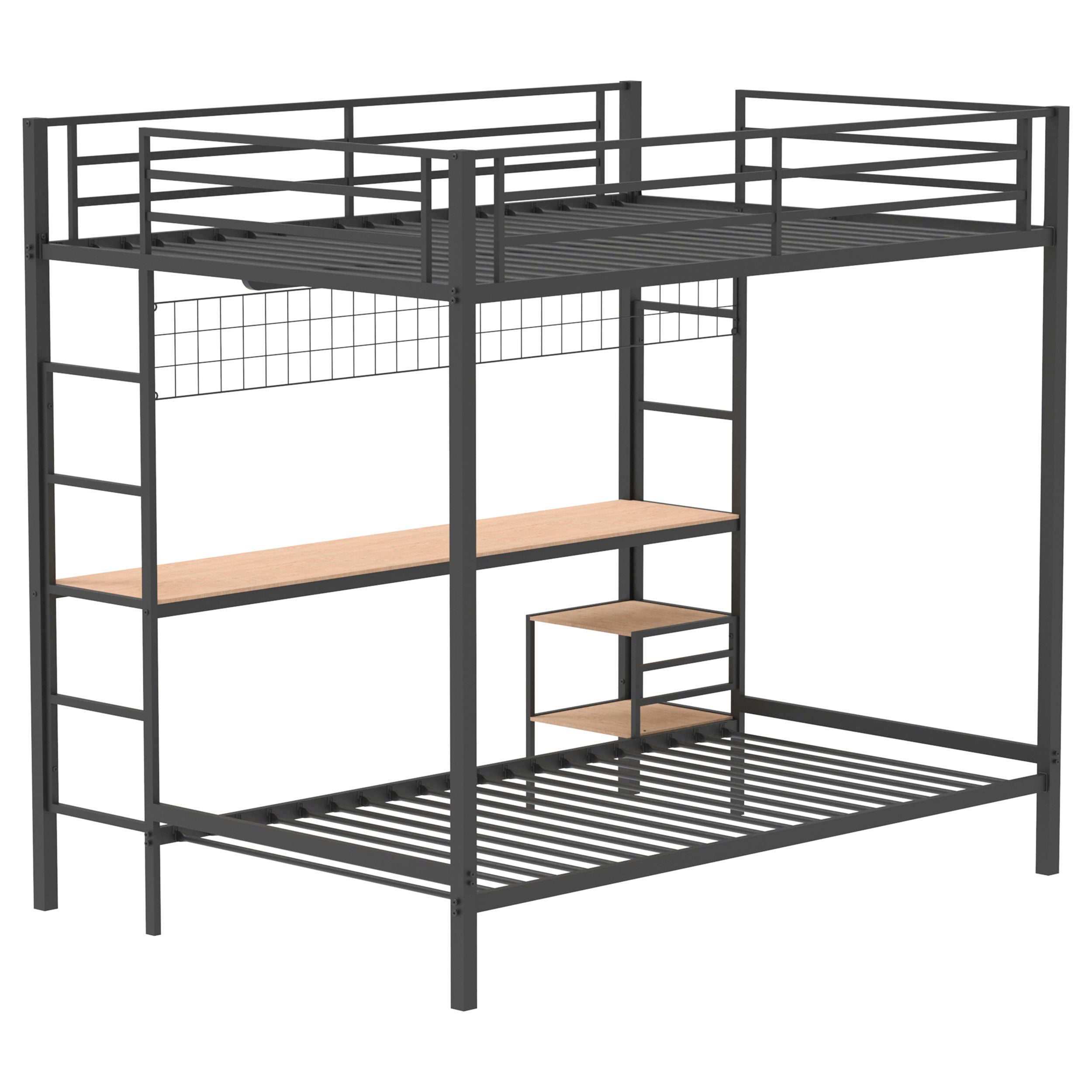 Campus Workstation Bunk Bed Matte Black