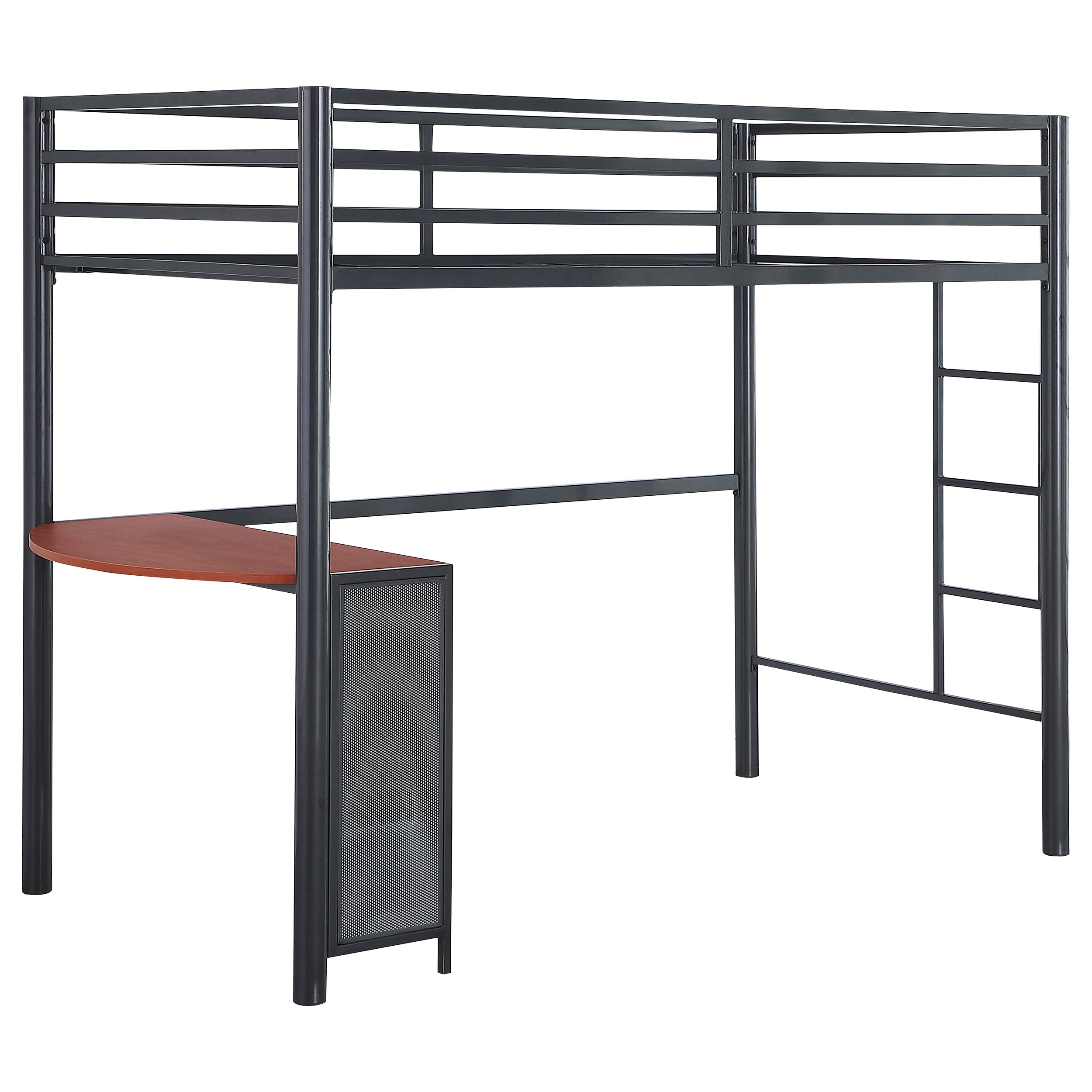 Fisher Over Workstation Loft Bed Set Gunmetal