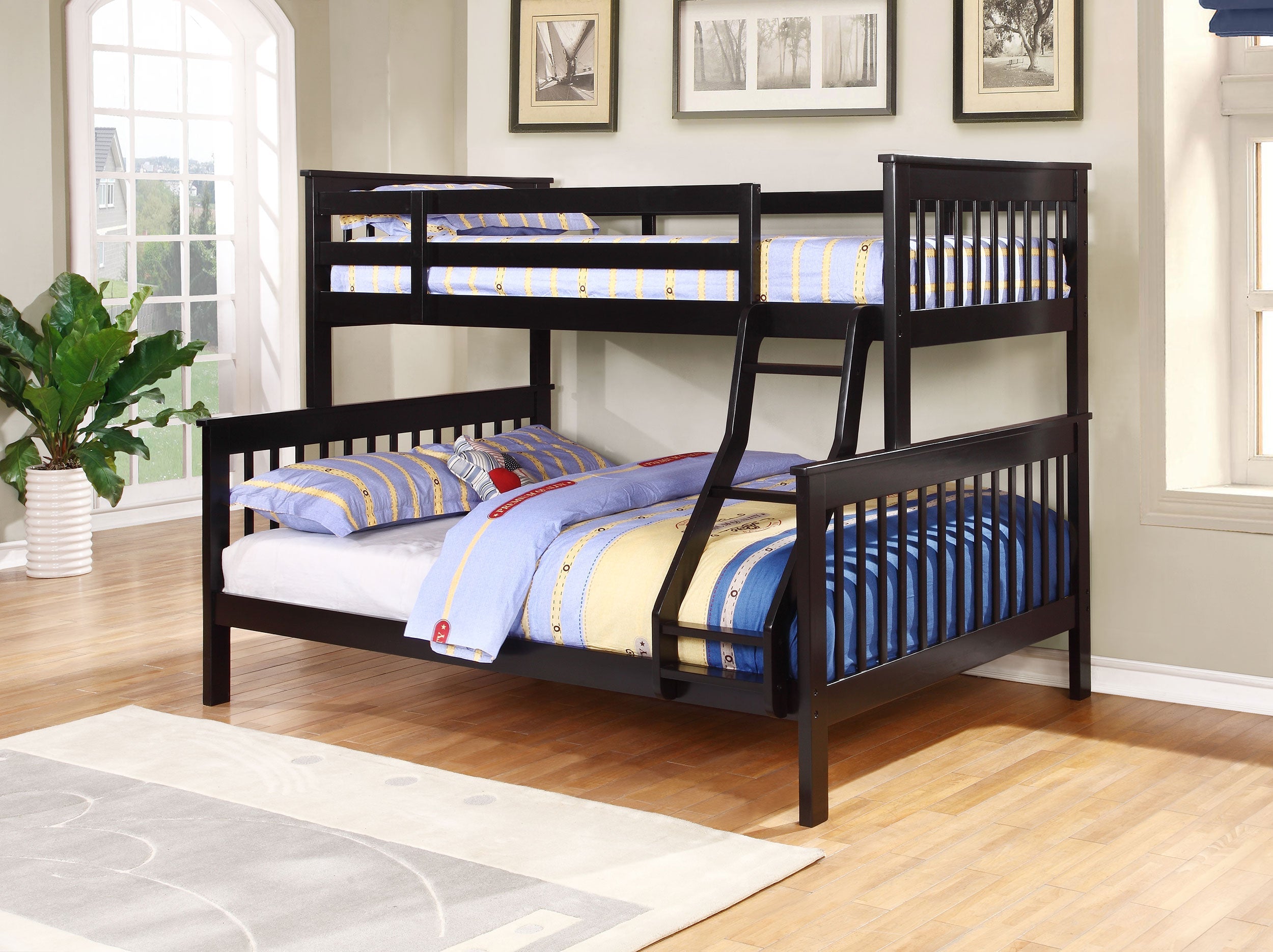 Chapman Wood Over Bunk Bed Black