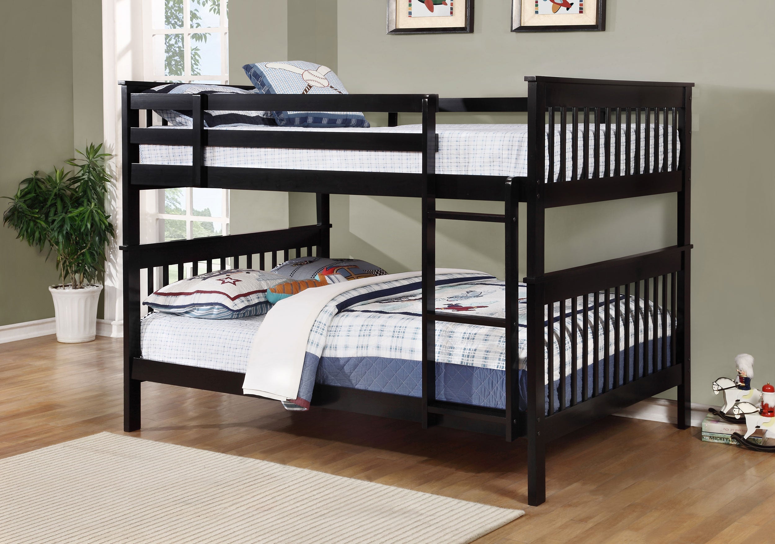 Chapman Wood Over Bunk Bed Black