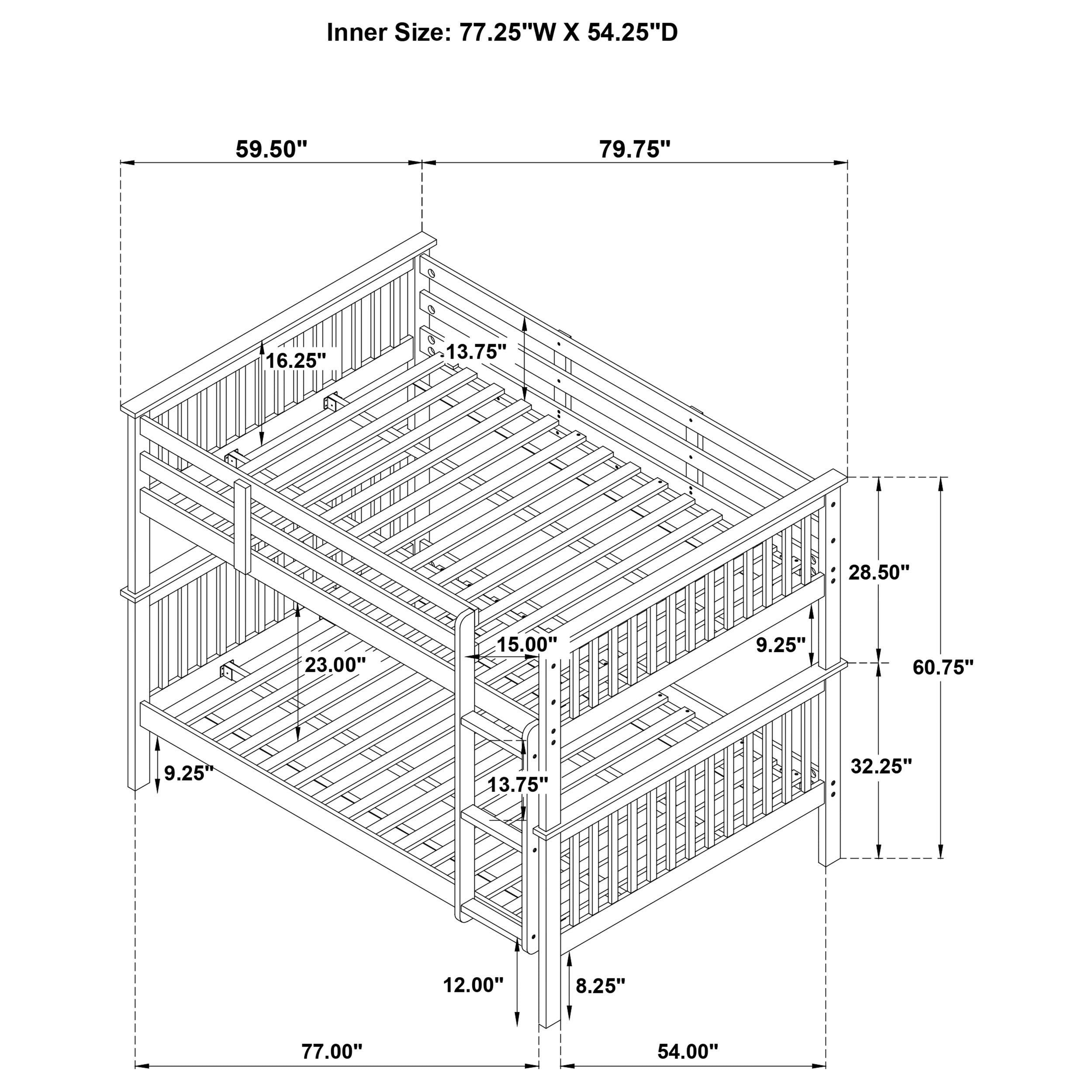 Chapman Wood Over Bunk Bed Black